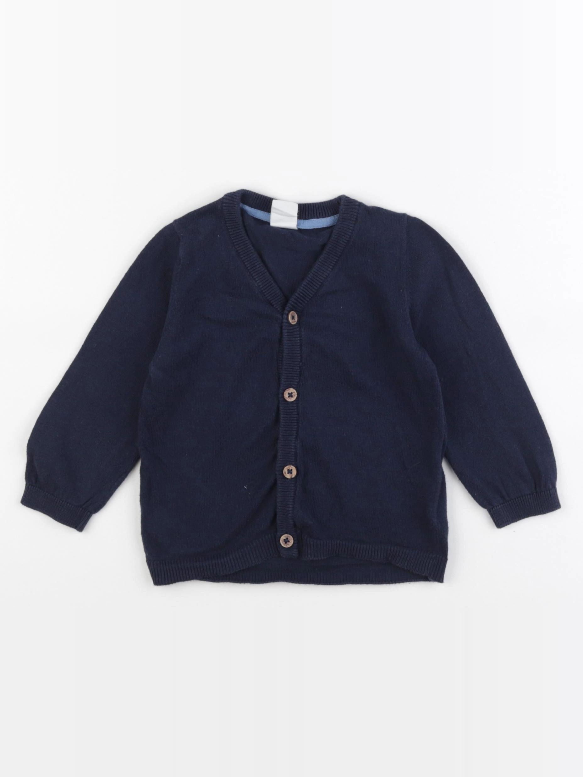 H&M - gilet bleu - 9/12 mois