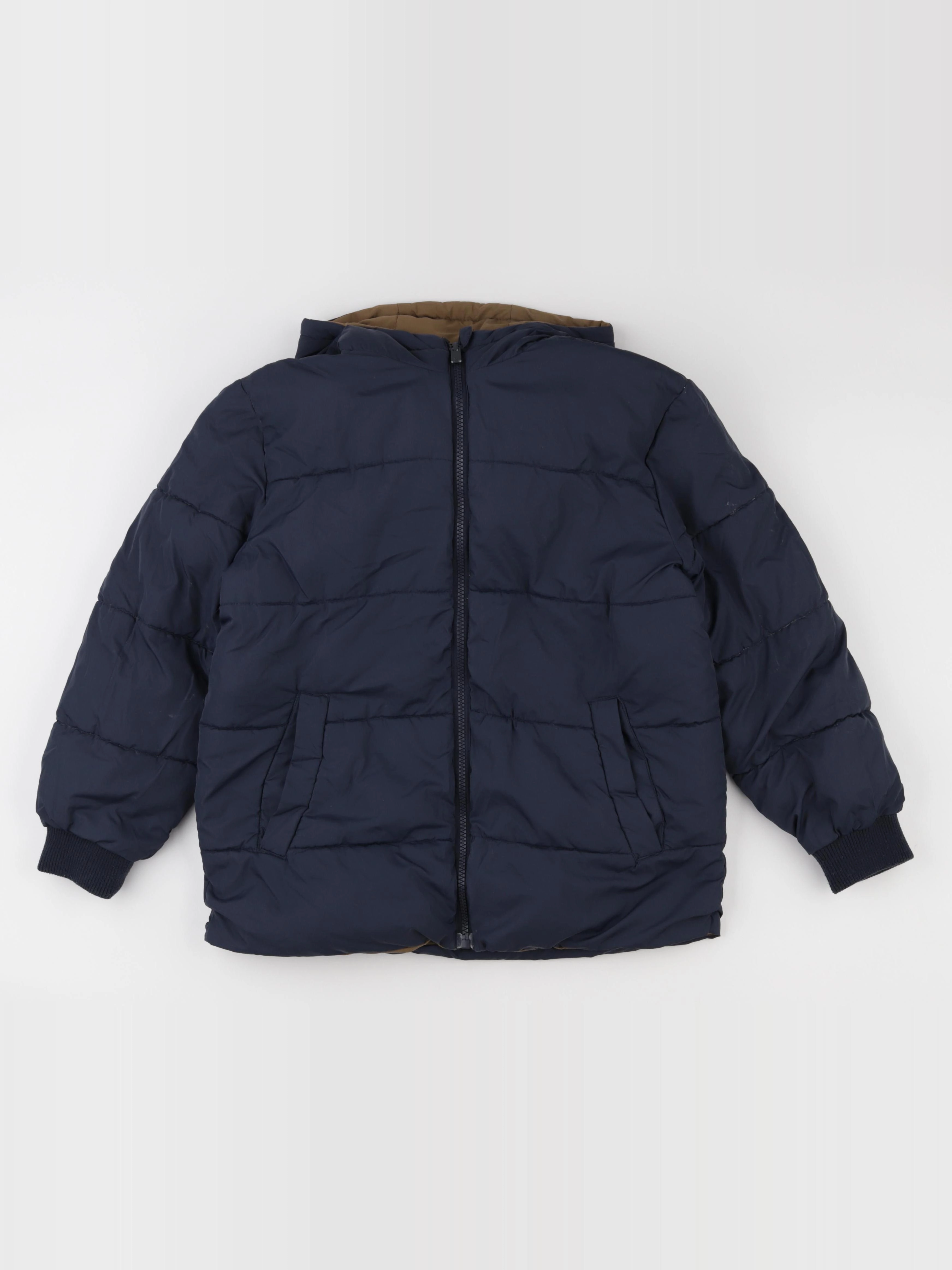 Vertbaudet - doudoune réversible marron - 10 ans