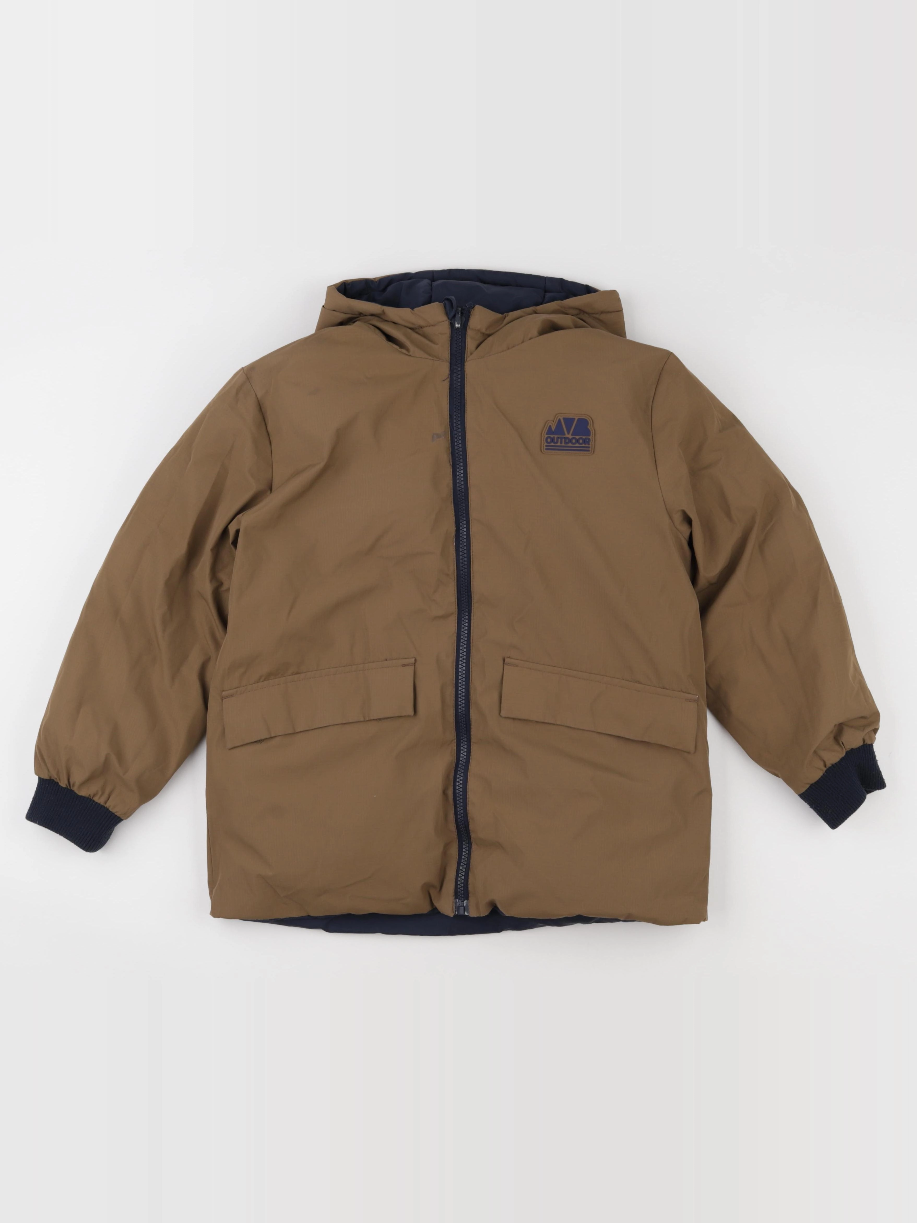 Vertbaudet - doudoune réversible marron - 10 ans