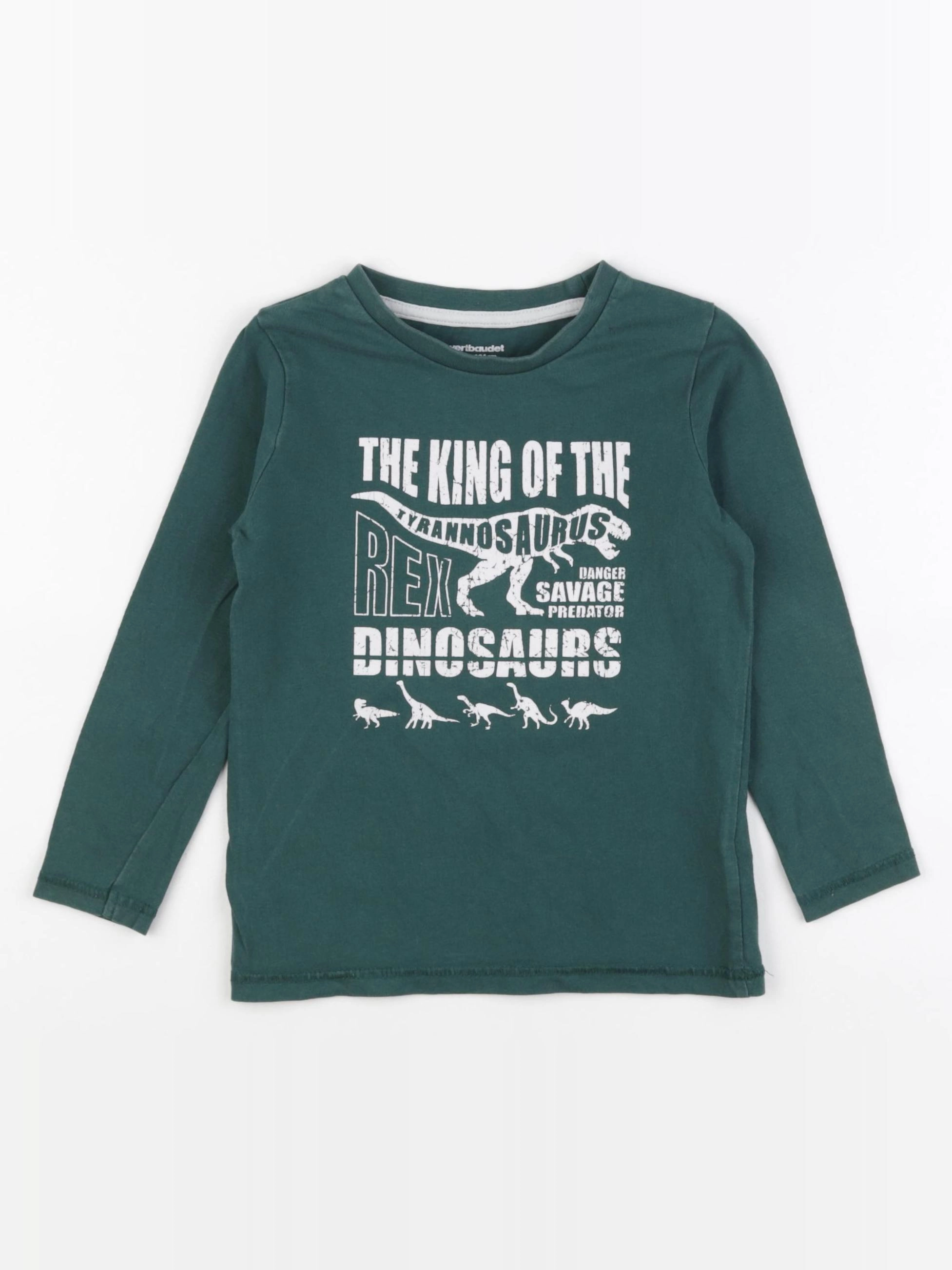 Vertbaudet - tee-shirt vert - 4 ans