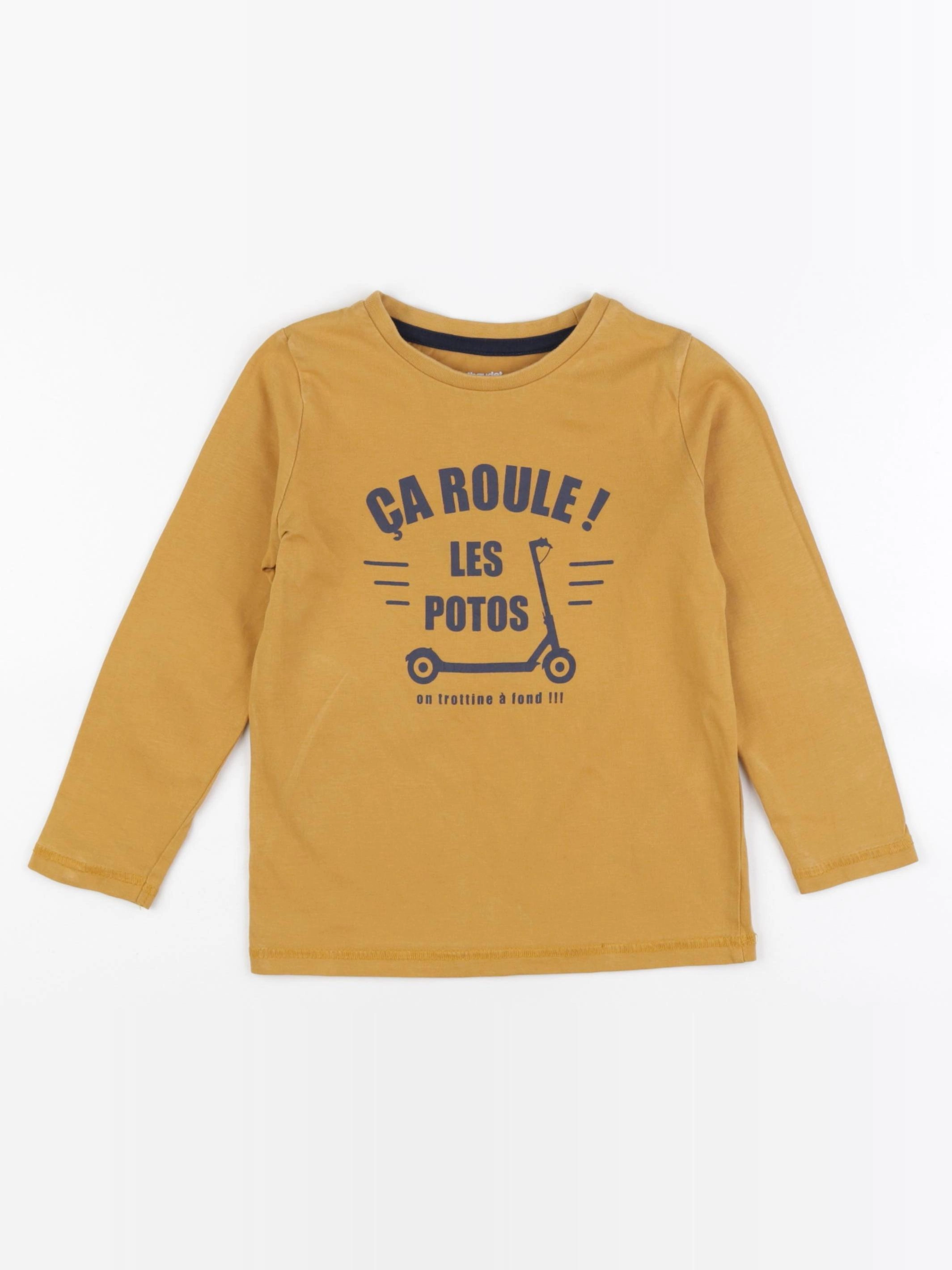 Vertbaudet - tee-shirt jaune - 4 ans