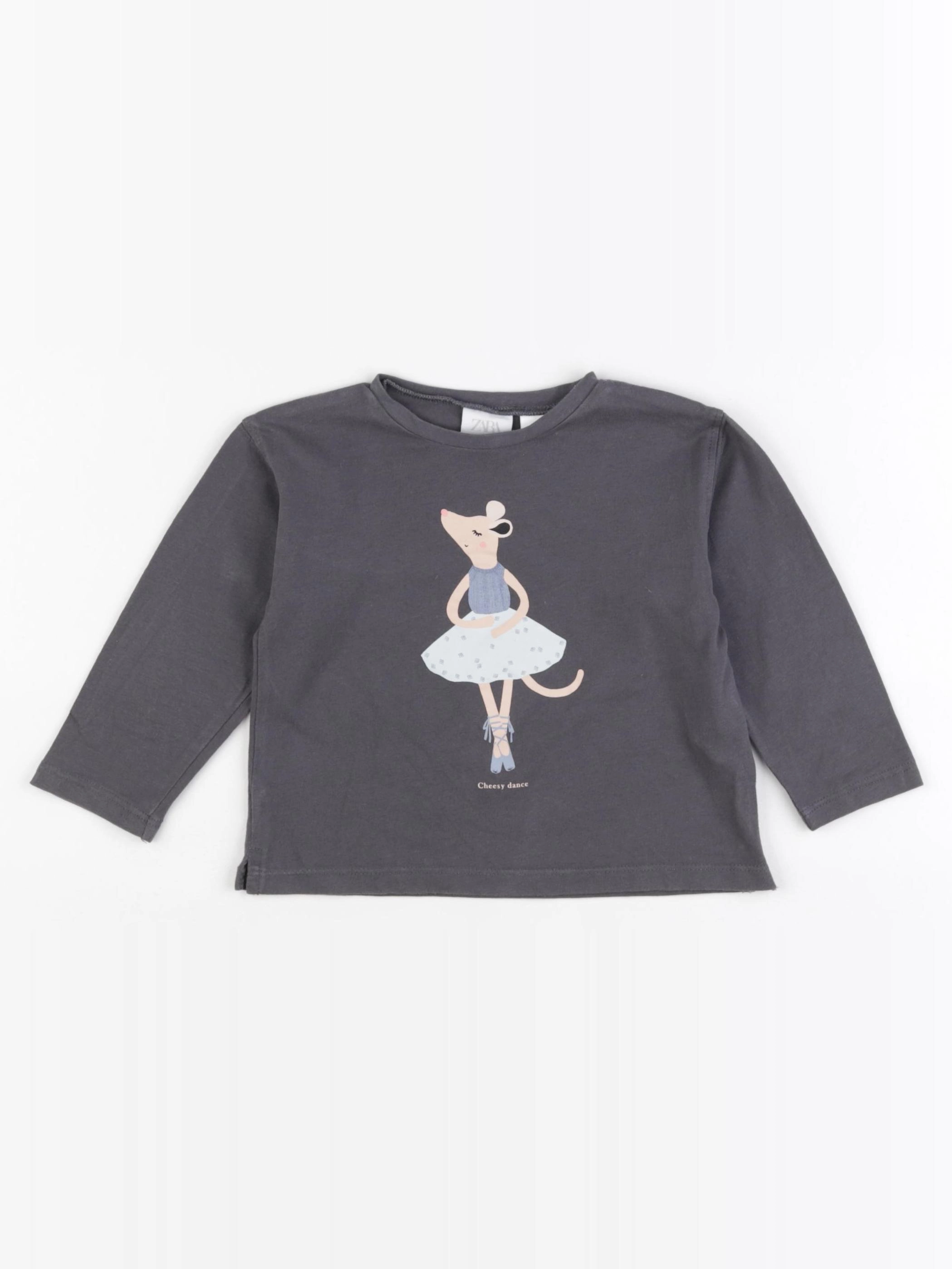 Zara - tee-shirt gris - 12/18 mois