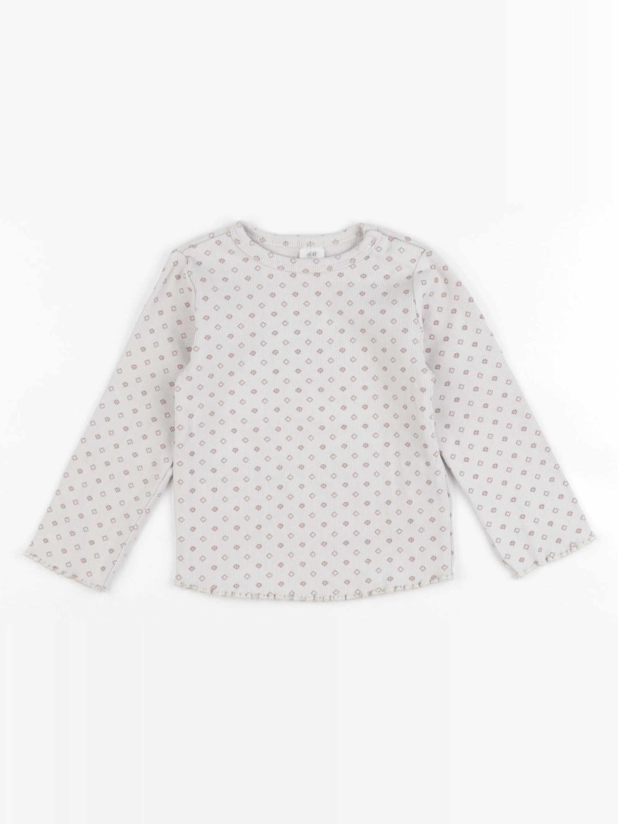 H&M - tee-shirt beige - 12/18 mois