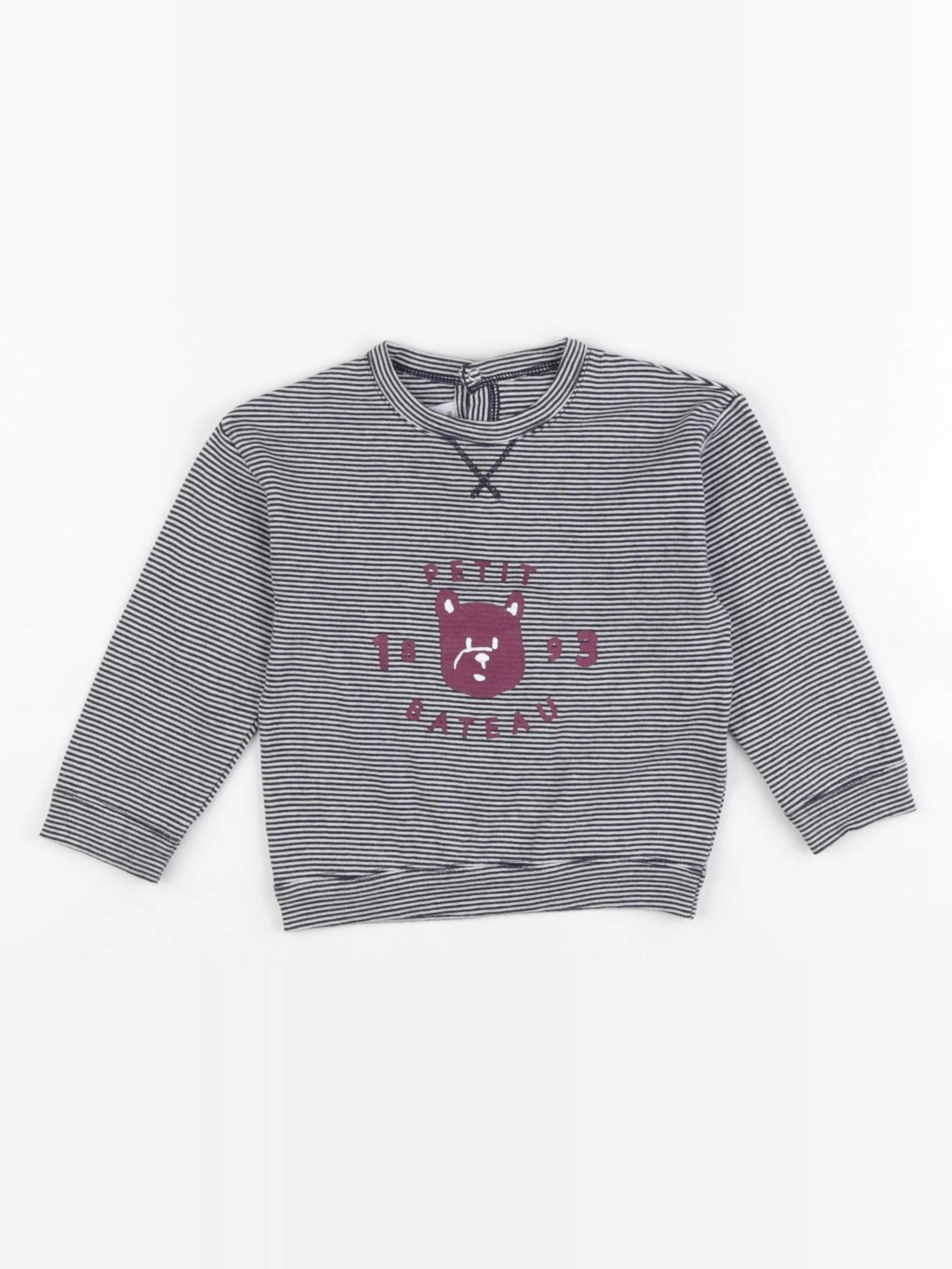 Petit Bateau - tee-shirt gris - 18 mois