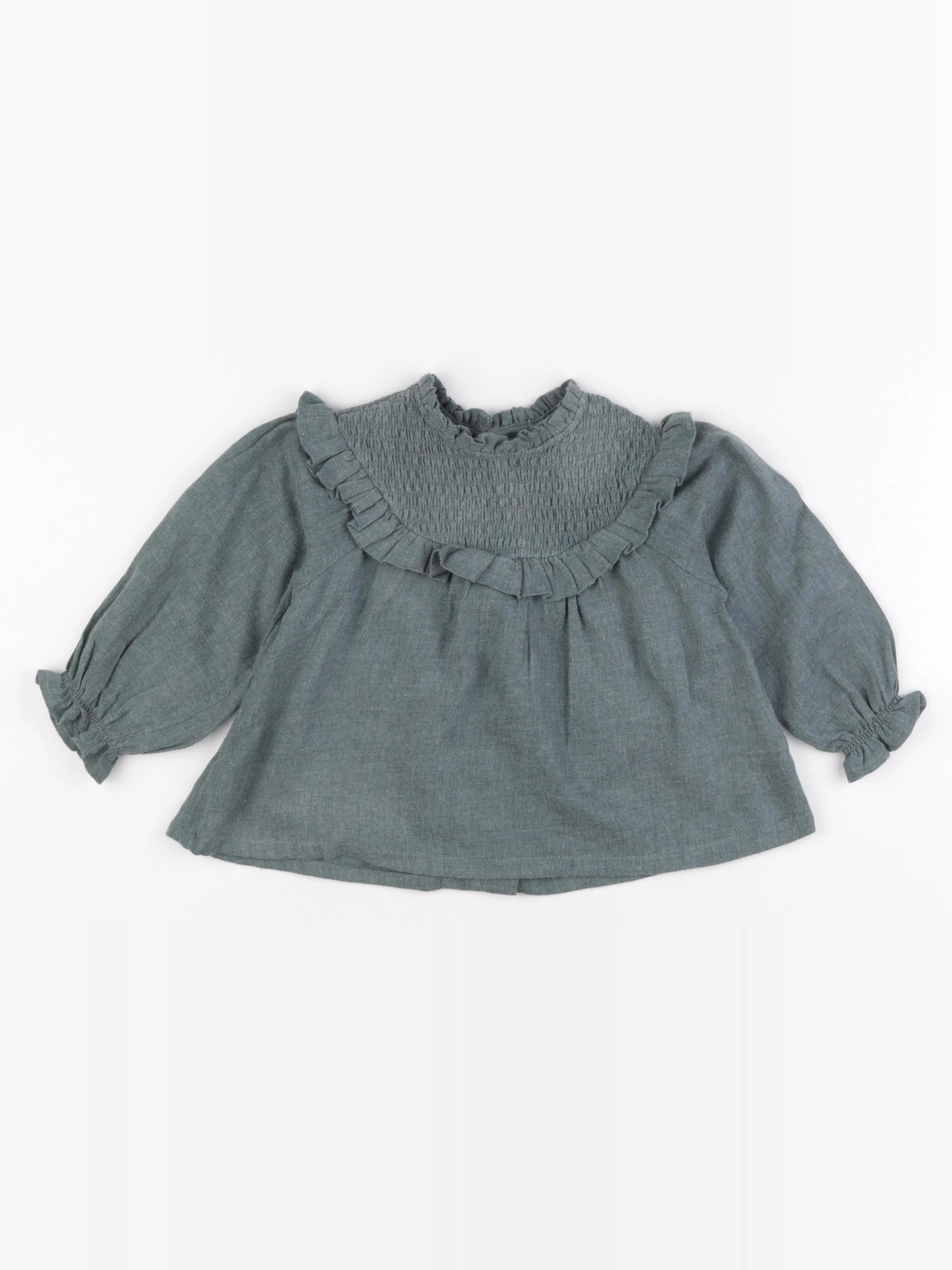 Vertbaudet - blouse vert - 18 mois