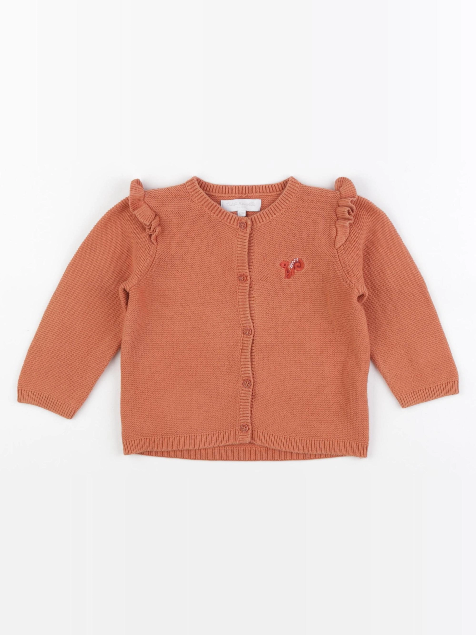 Cadet Rousselle - gilet orange - 12 mois