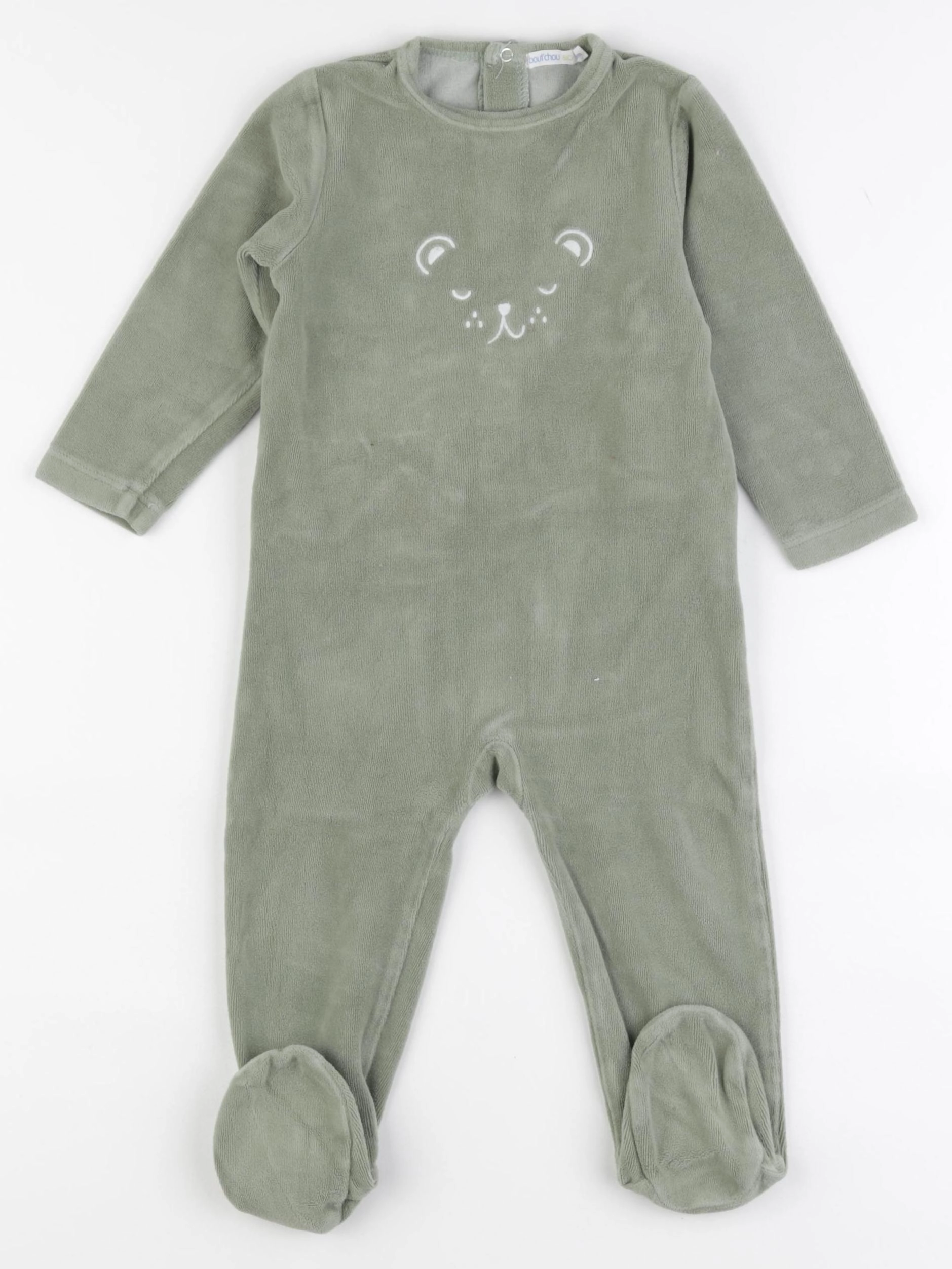 Boutchou - pyjama velours vert - 18 mois