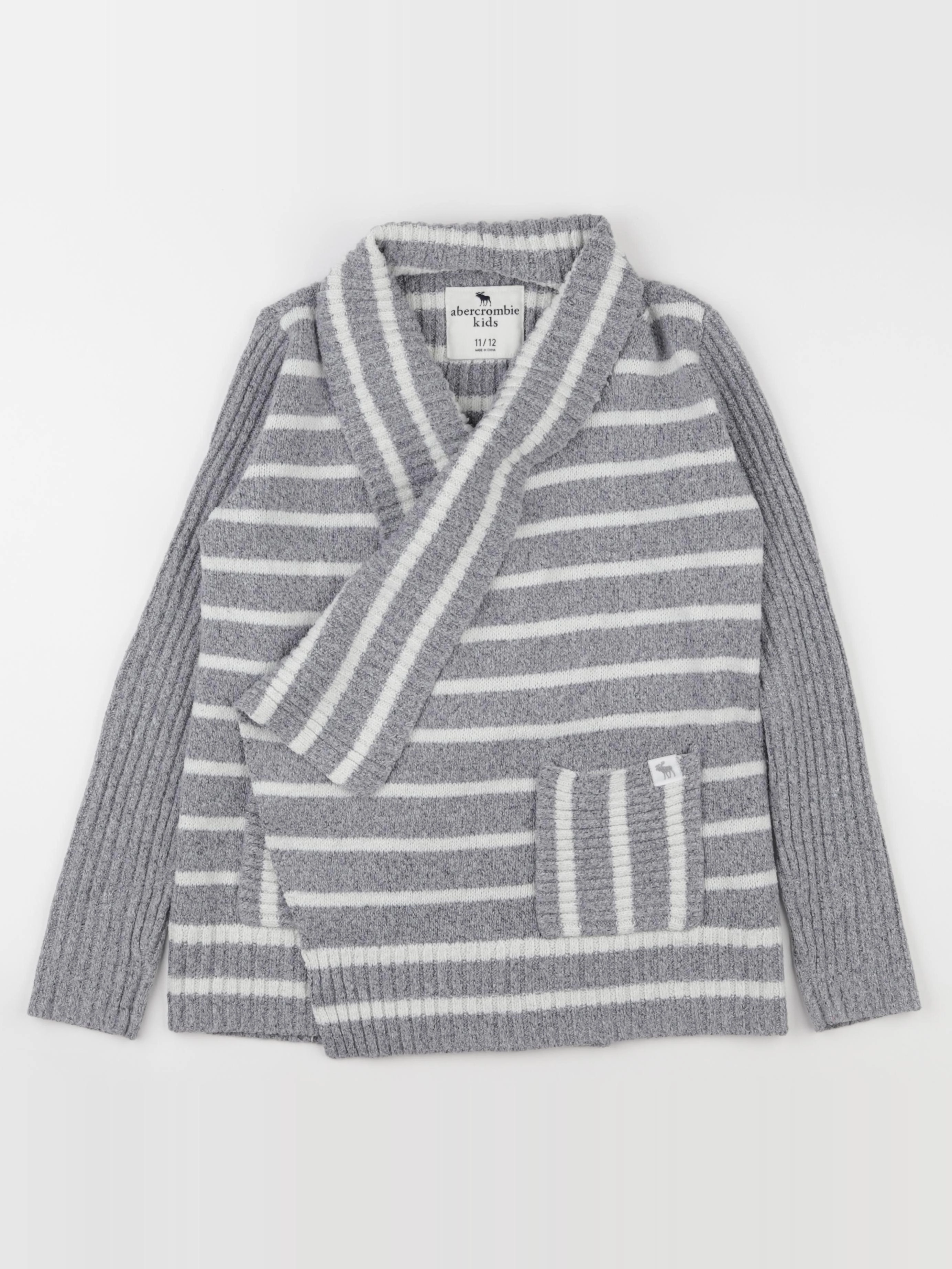 Abercrombie - gilet beige, gris - 11/12 ans