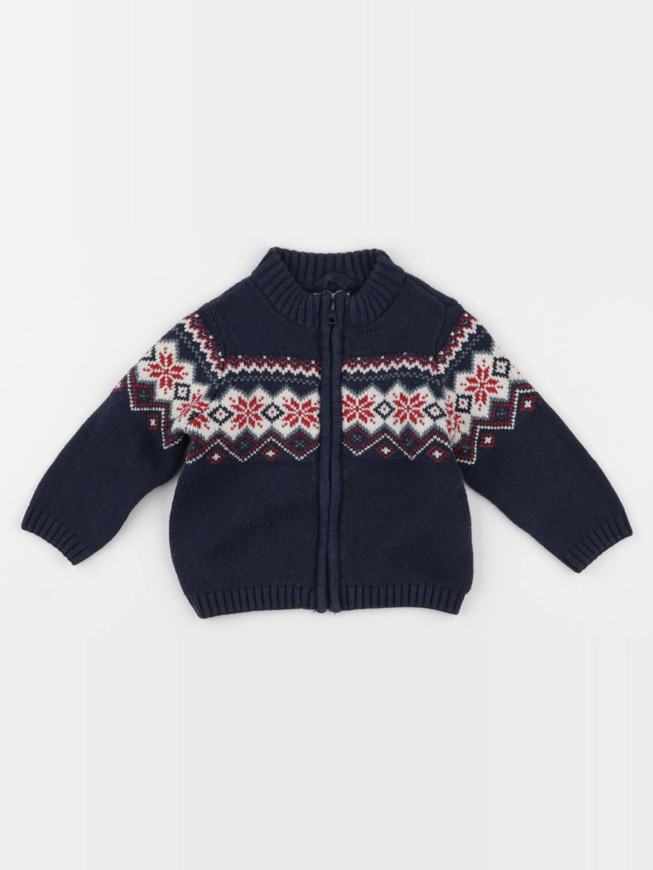 Vertbaudet - gilet bleu - 9 mois