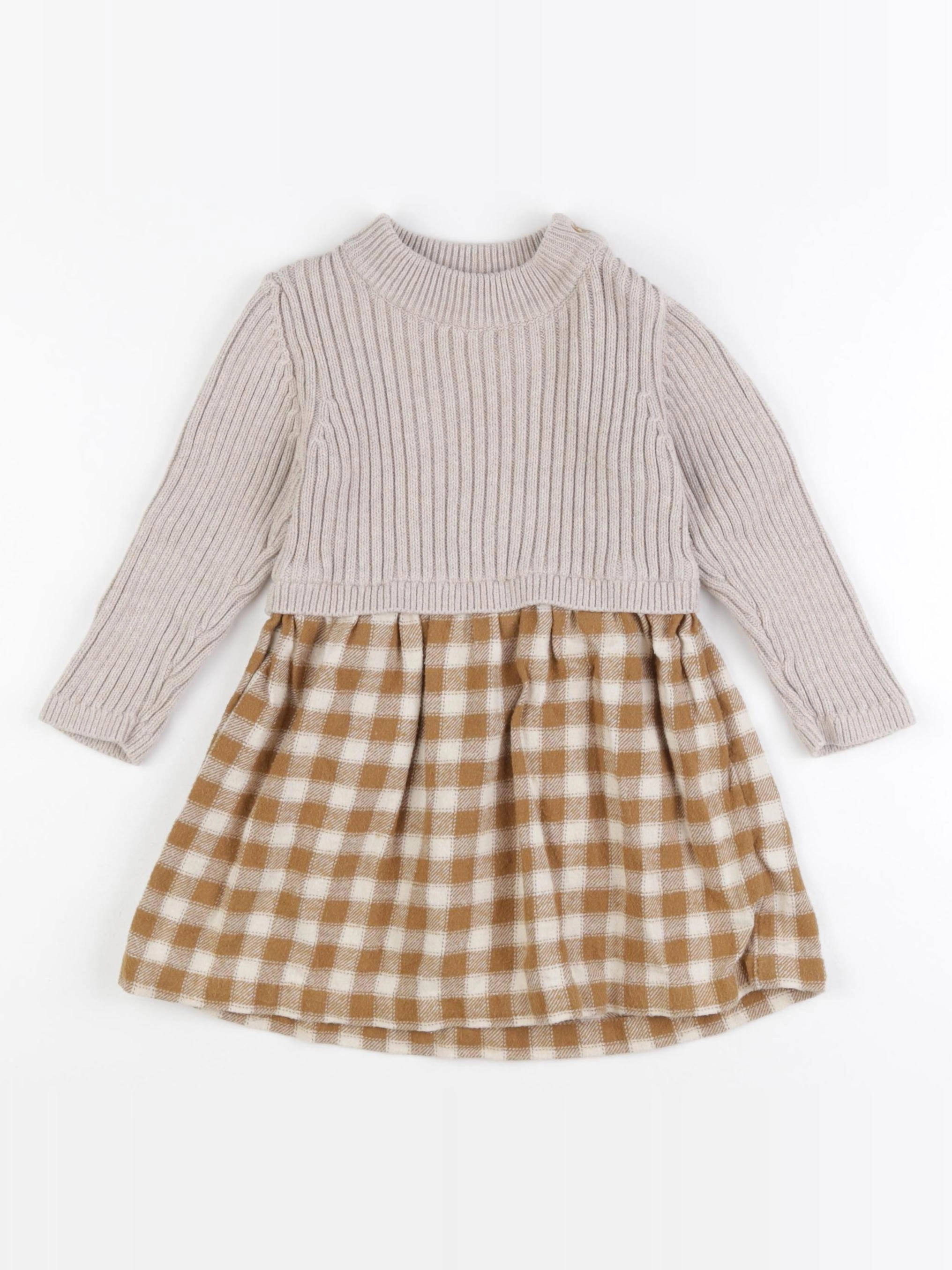 Boutchou - robe marron - 18 mois