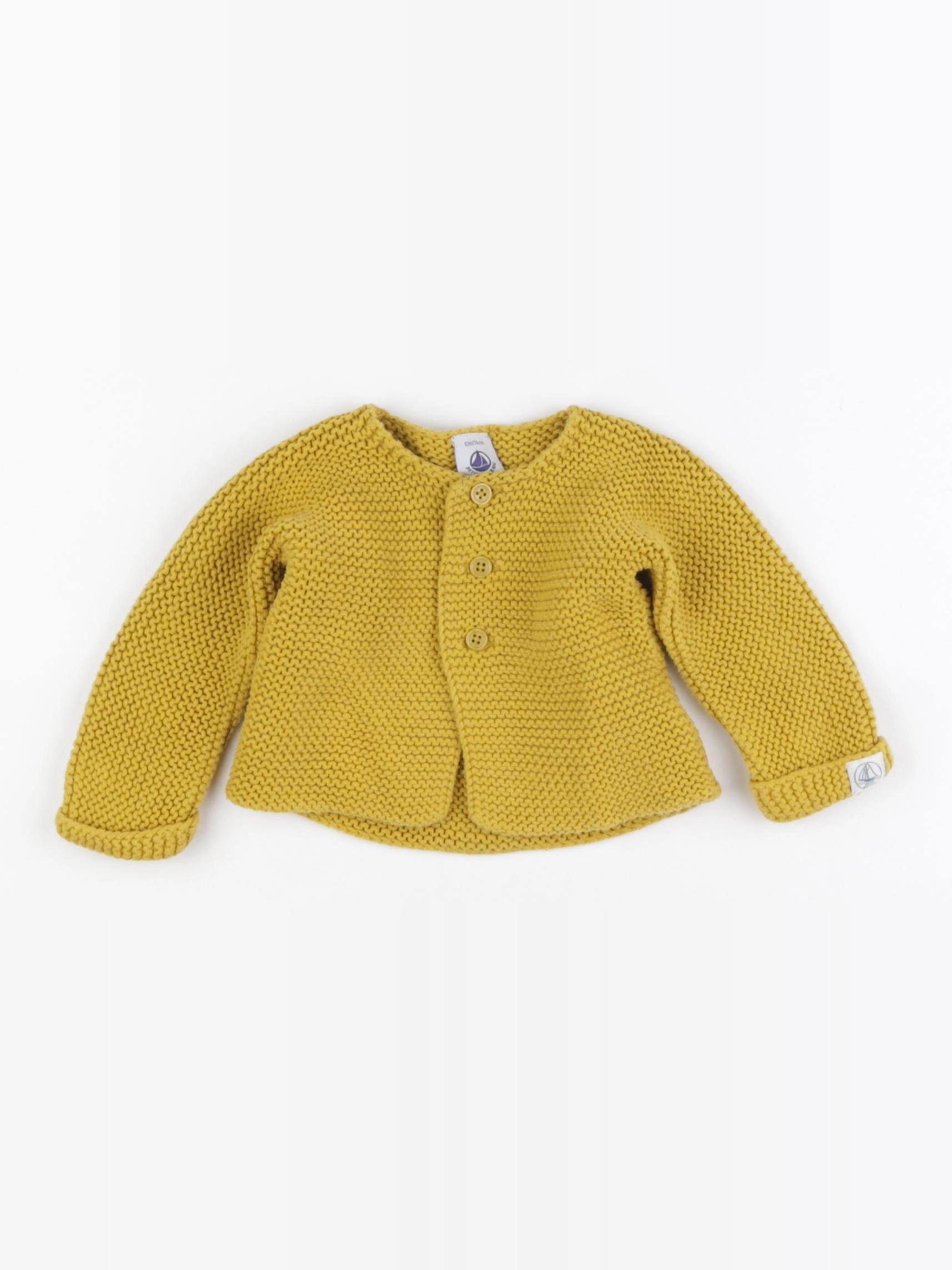 Petit Bateau - gilet jaune - 12 mois