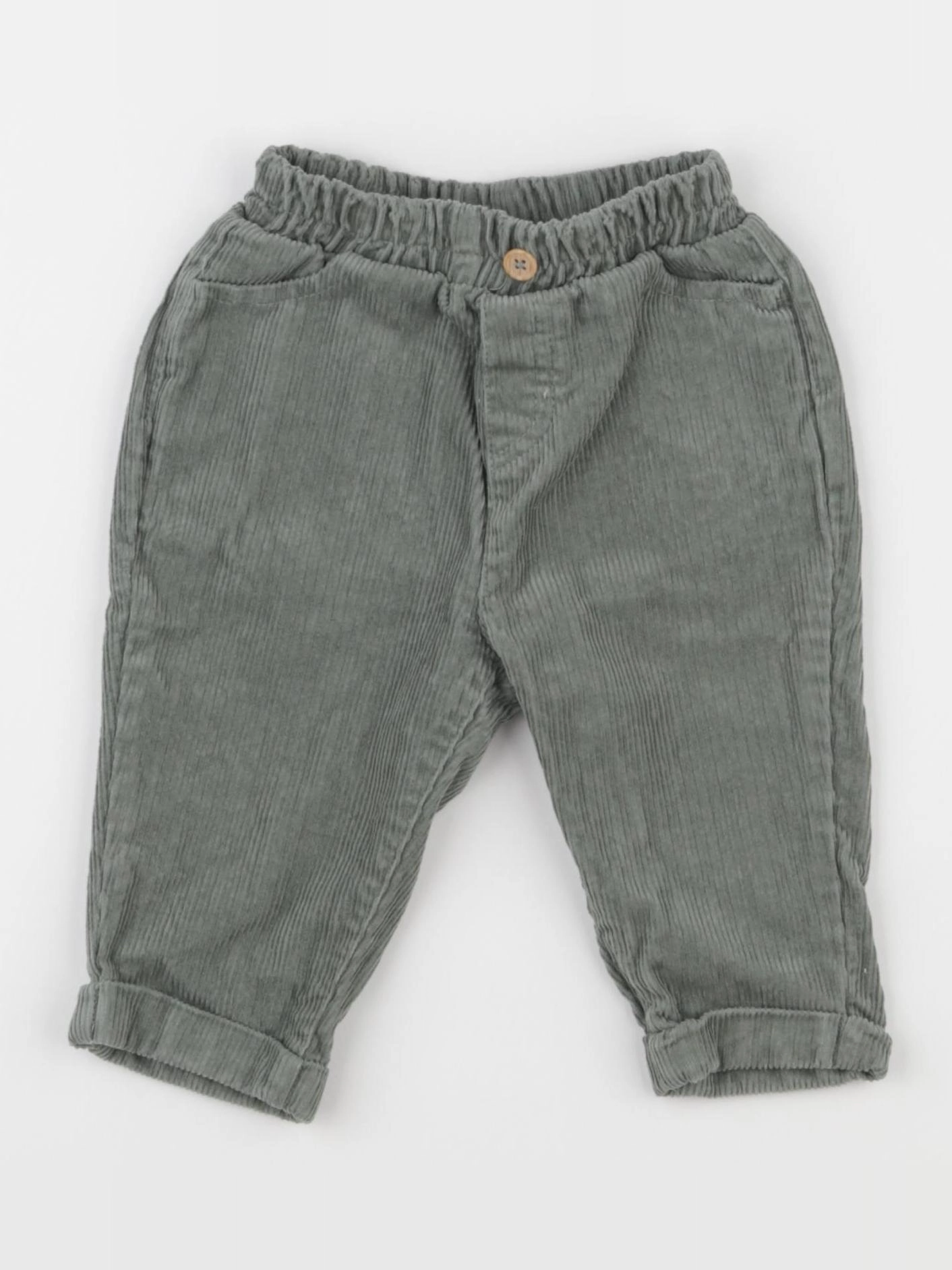 Vertbaudet - pantalon vert - 6 mois