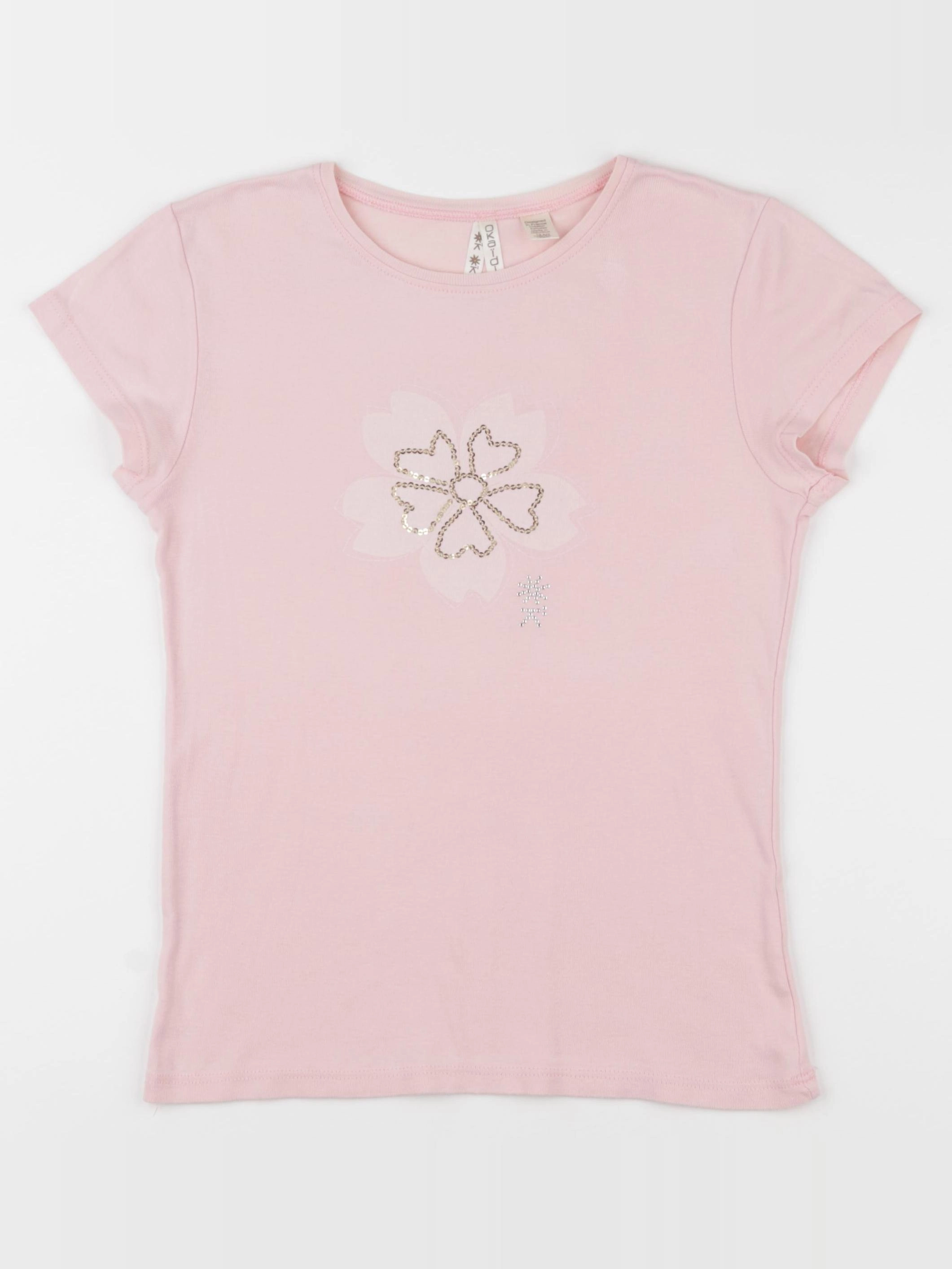 Okaidi - tee-shirt rose, or - 12 ans