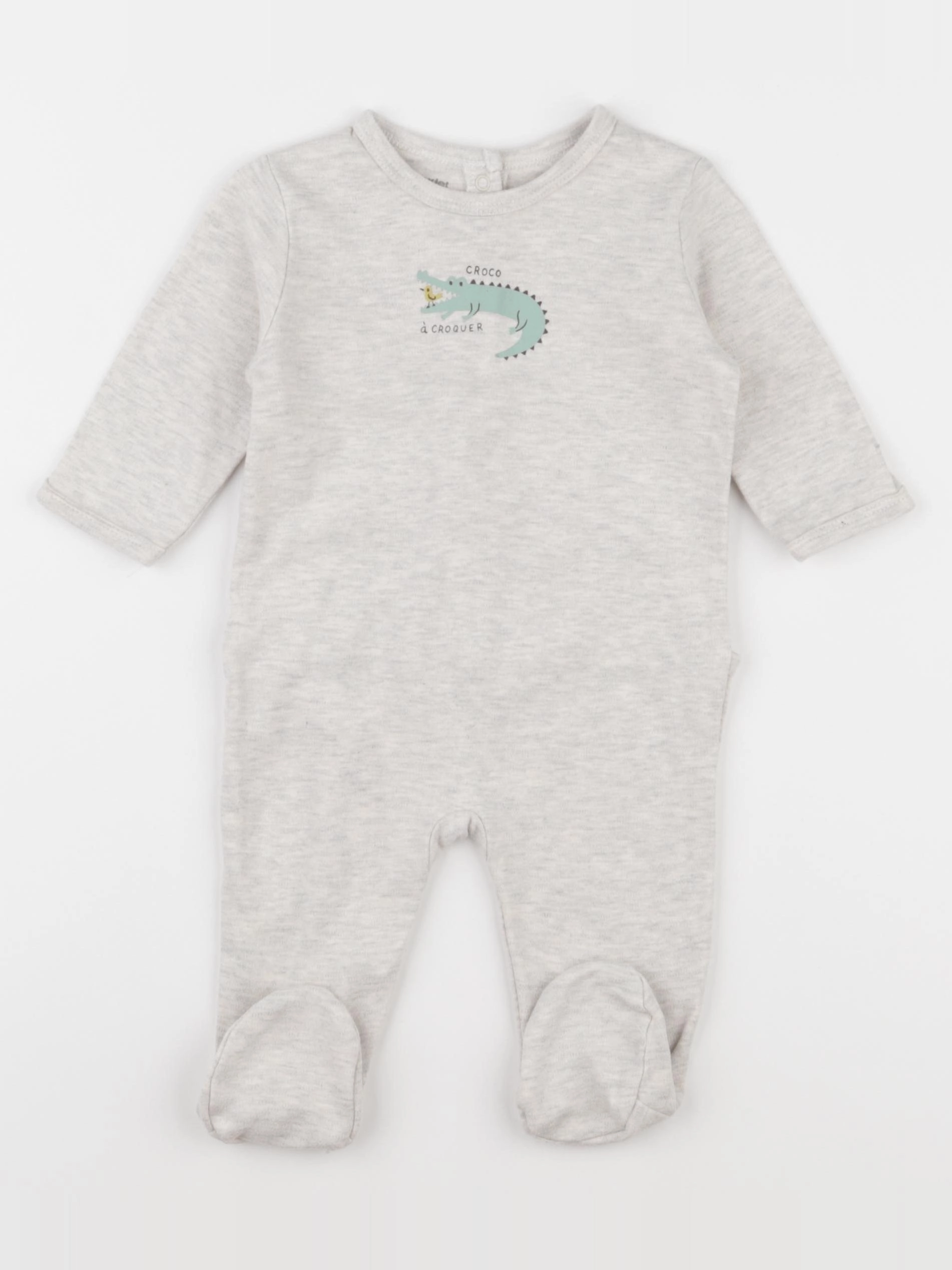 Vertbaudet - pyjama coton gris - 6 mois