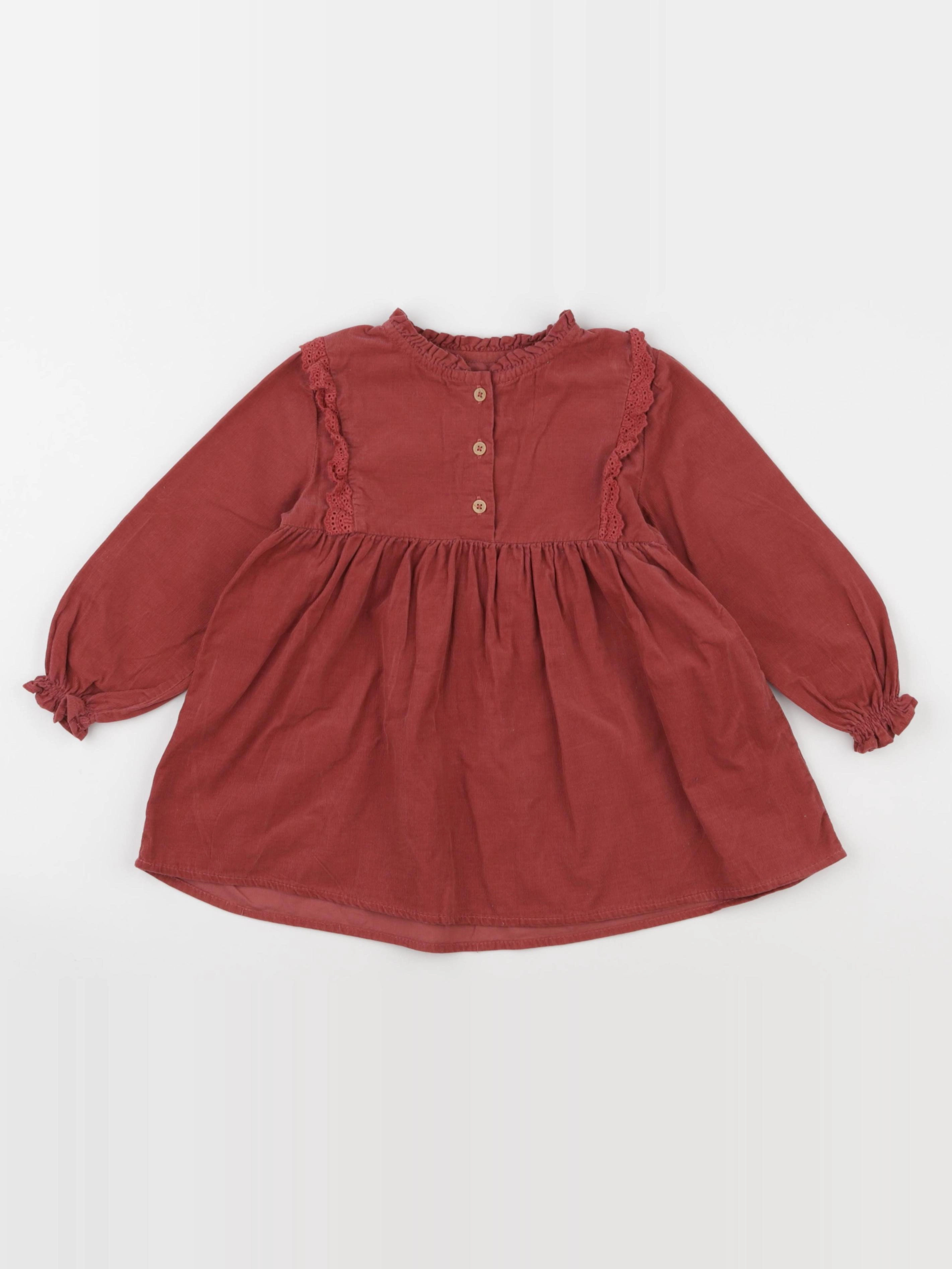 Vertbaudet - robe rouge - 36 mois