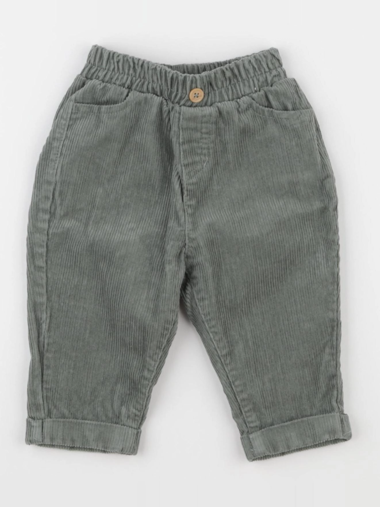 Vertbaudet - pantalon vert - 6 mois