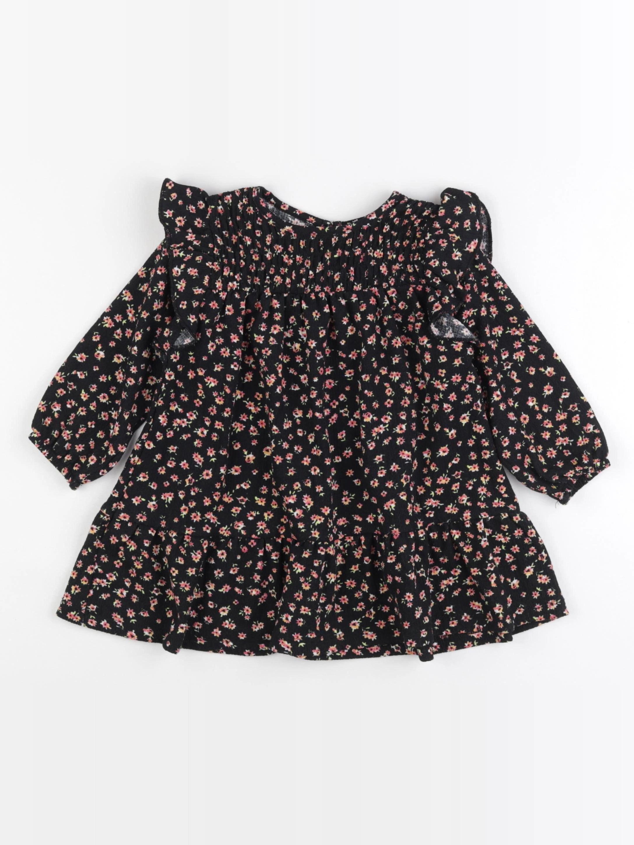 H&M - robe noir, rouge - 12/18 mois