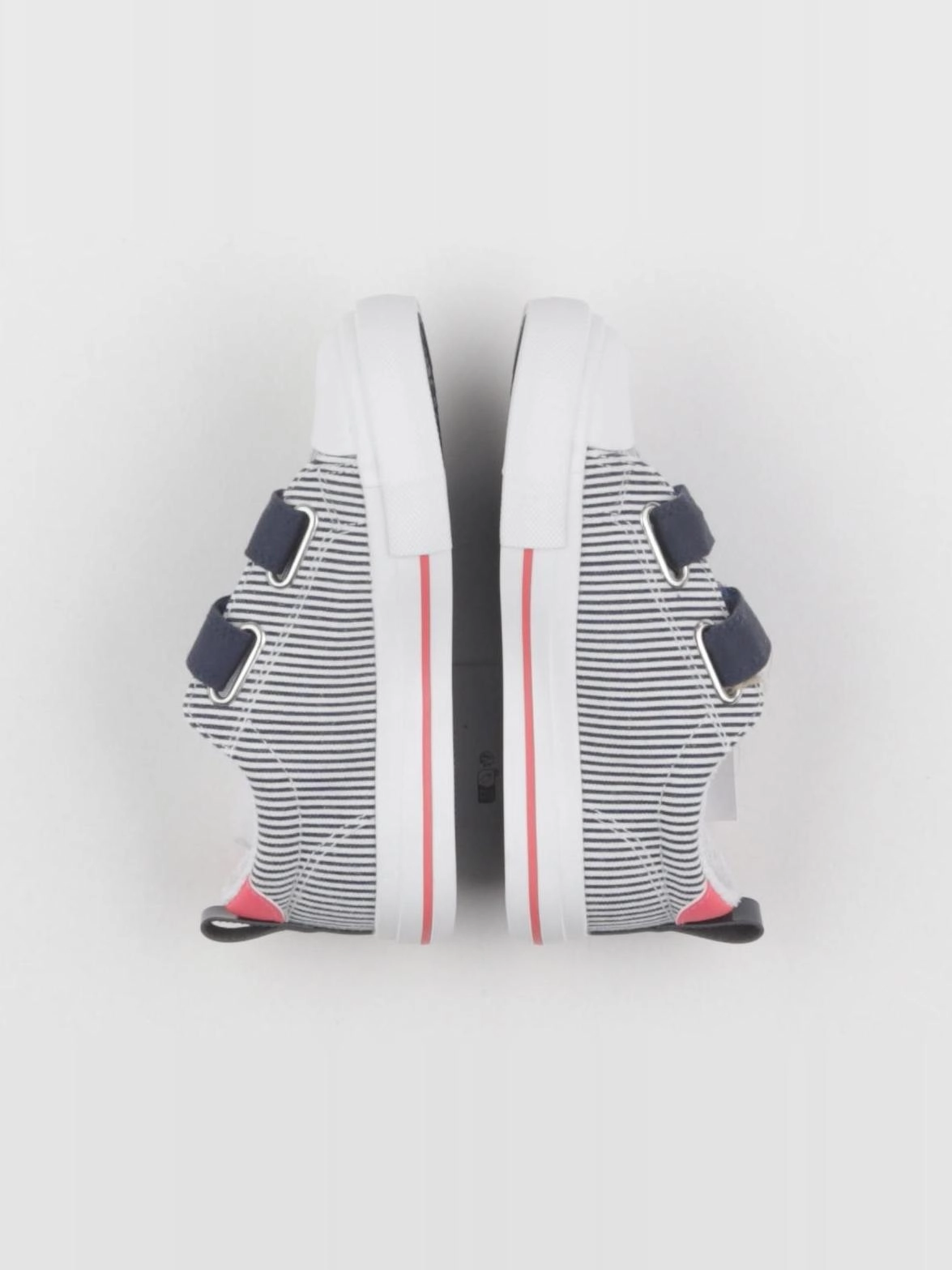 Vertbaudet - tennis à scratch/ lacets blanc, bleu - pointure 28