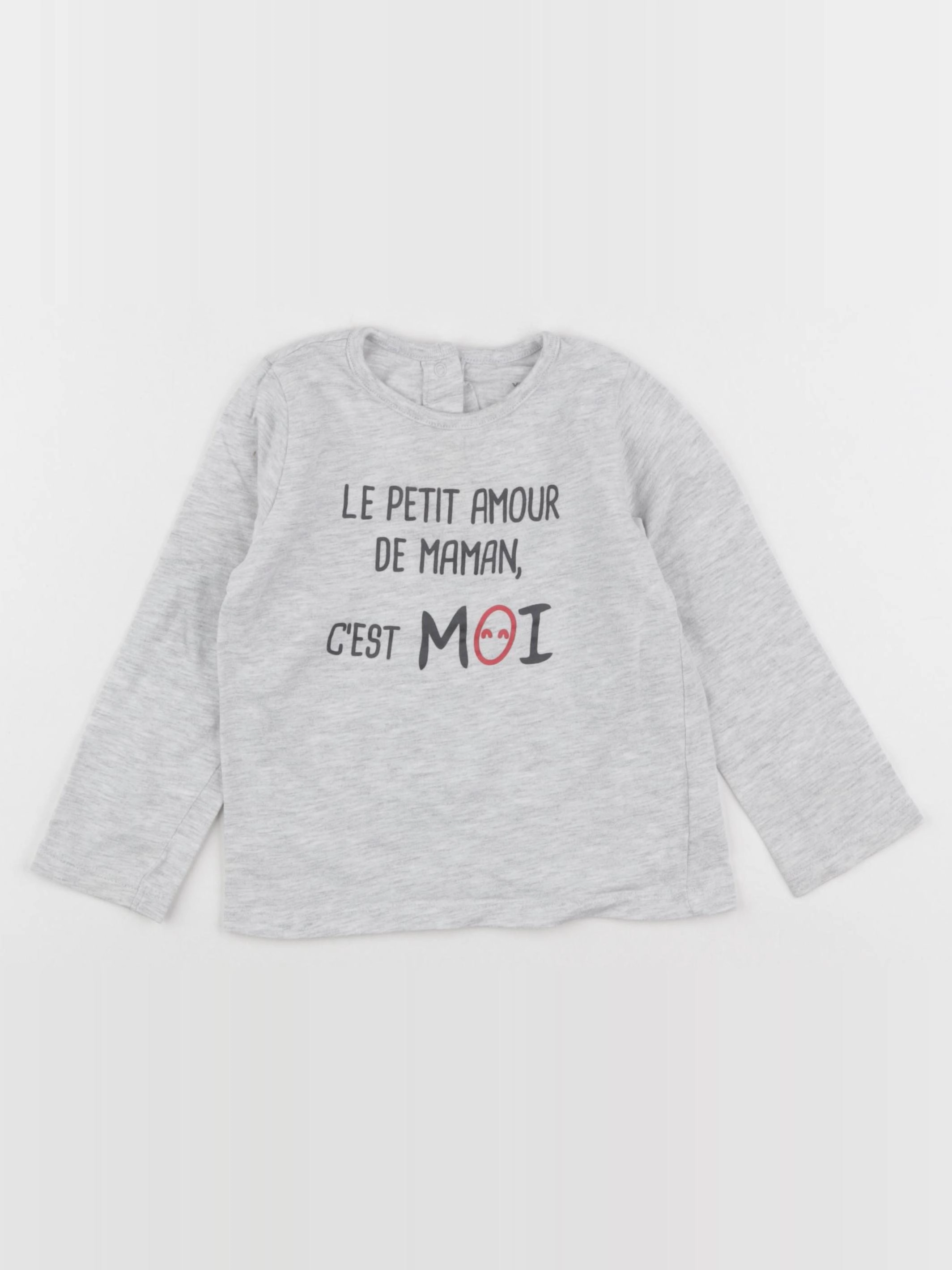 Vertbaudet - tee-shirt gris - 2 ans