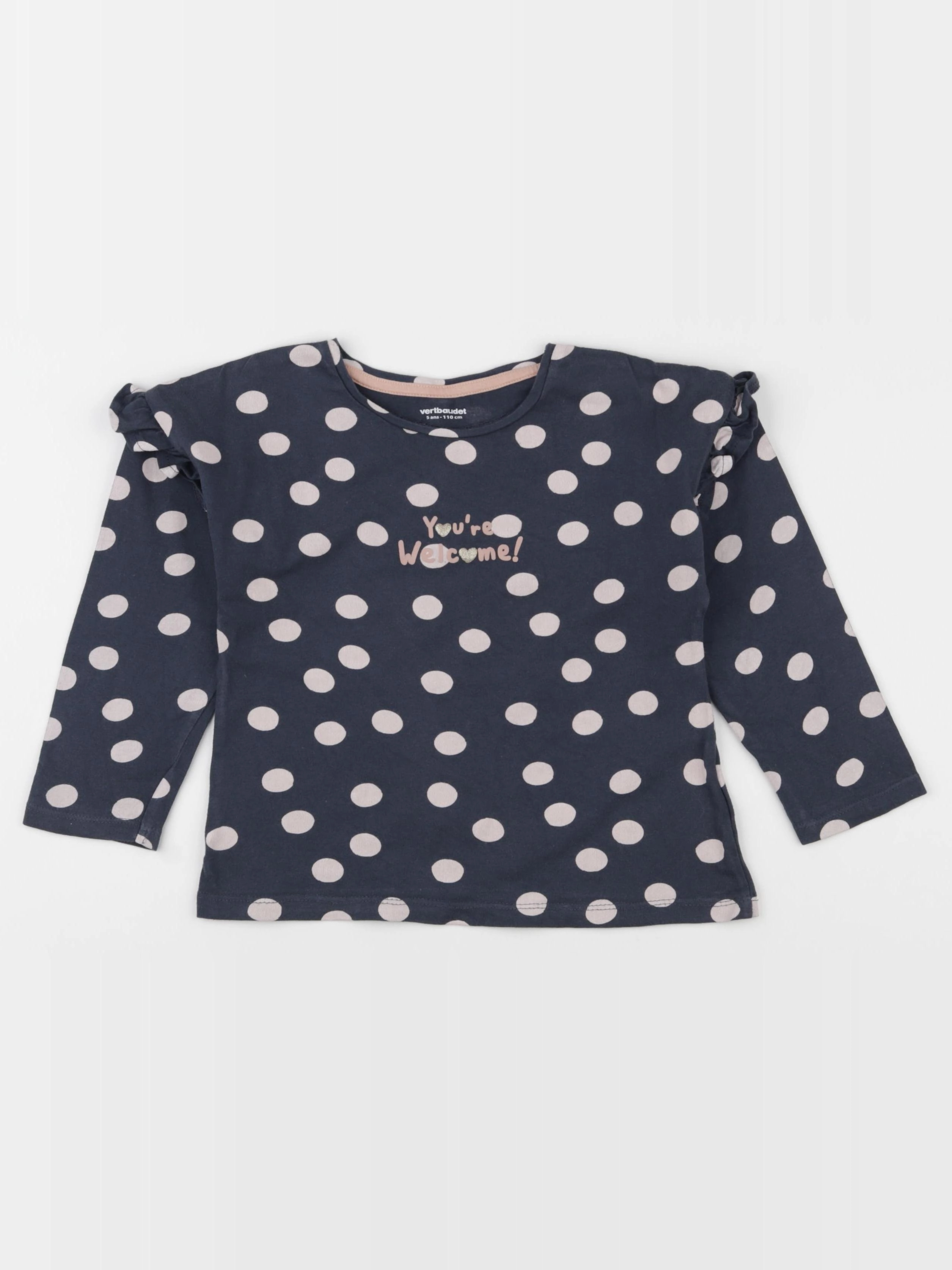 Vertbaudet - tee-shirt bleu - 5 ans