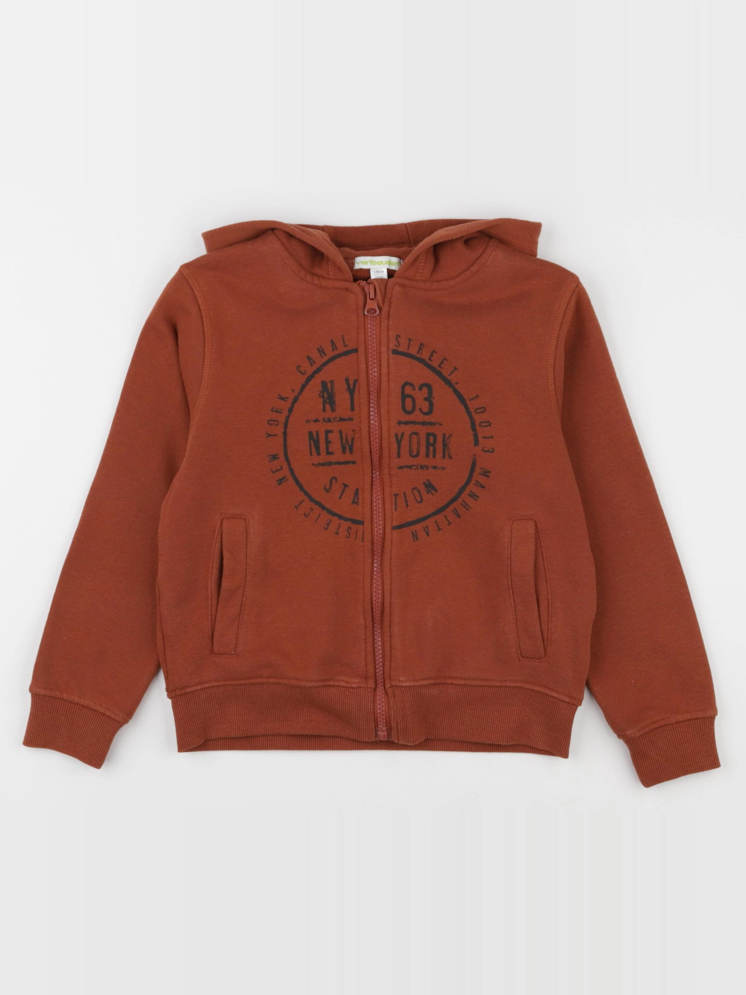 Vertbaudet - sweat rouge - 8 ans