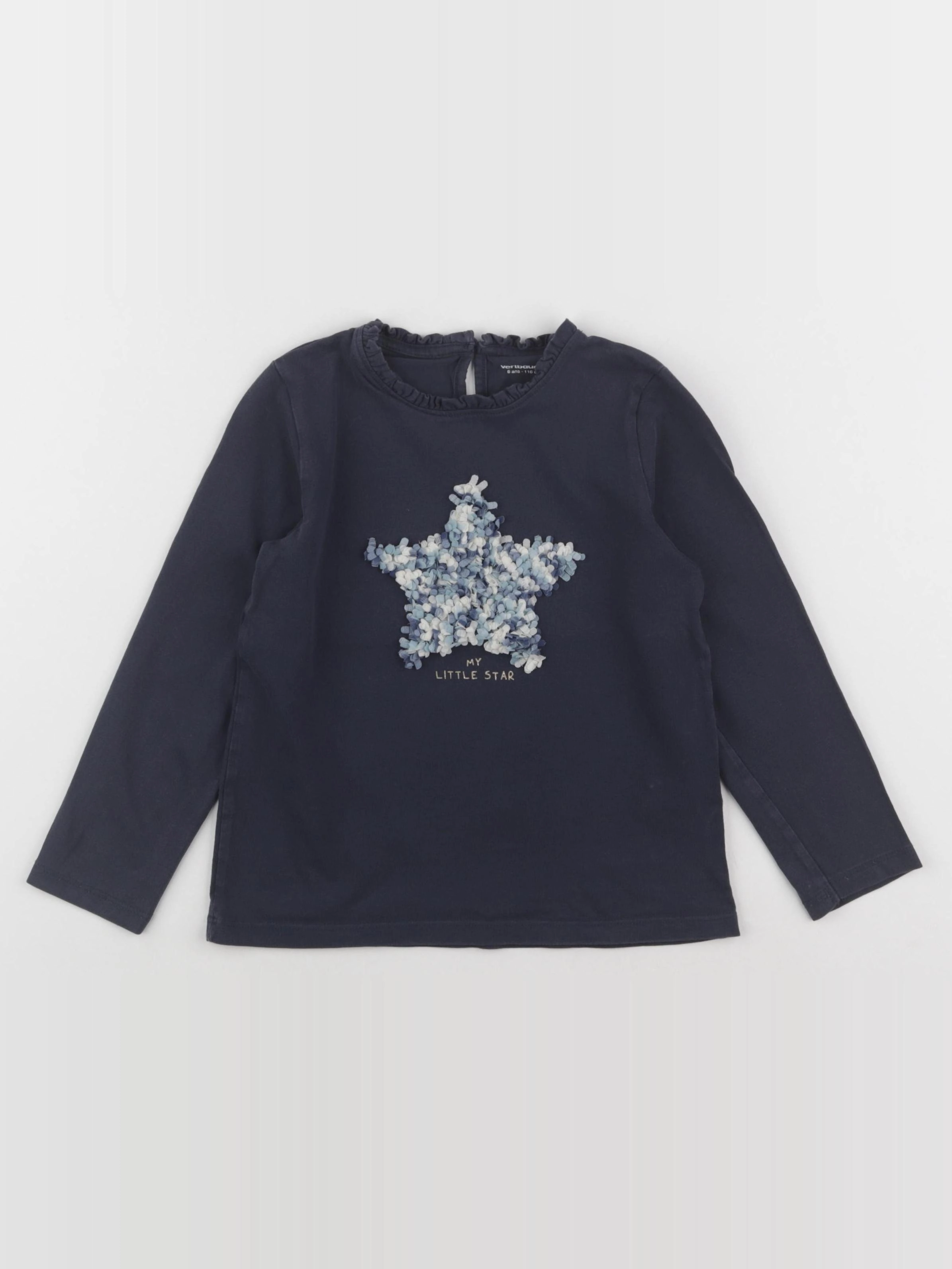 Vertbaudet - tee-shirt bleu - 6 ans