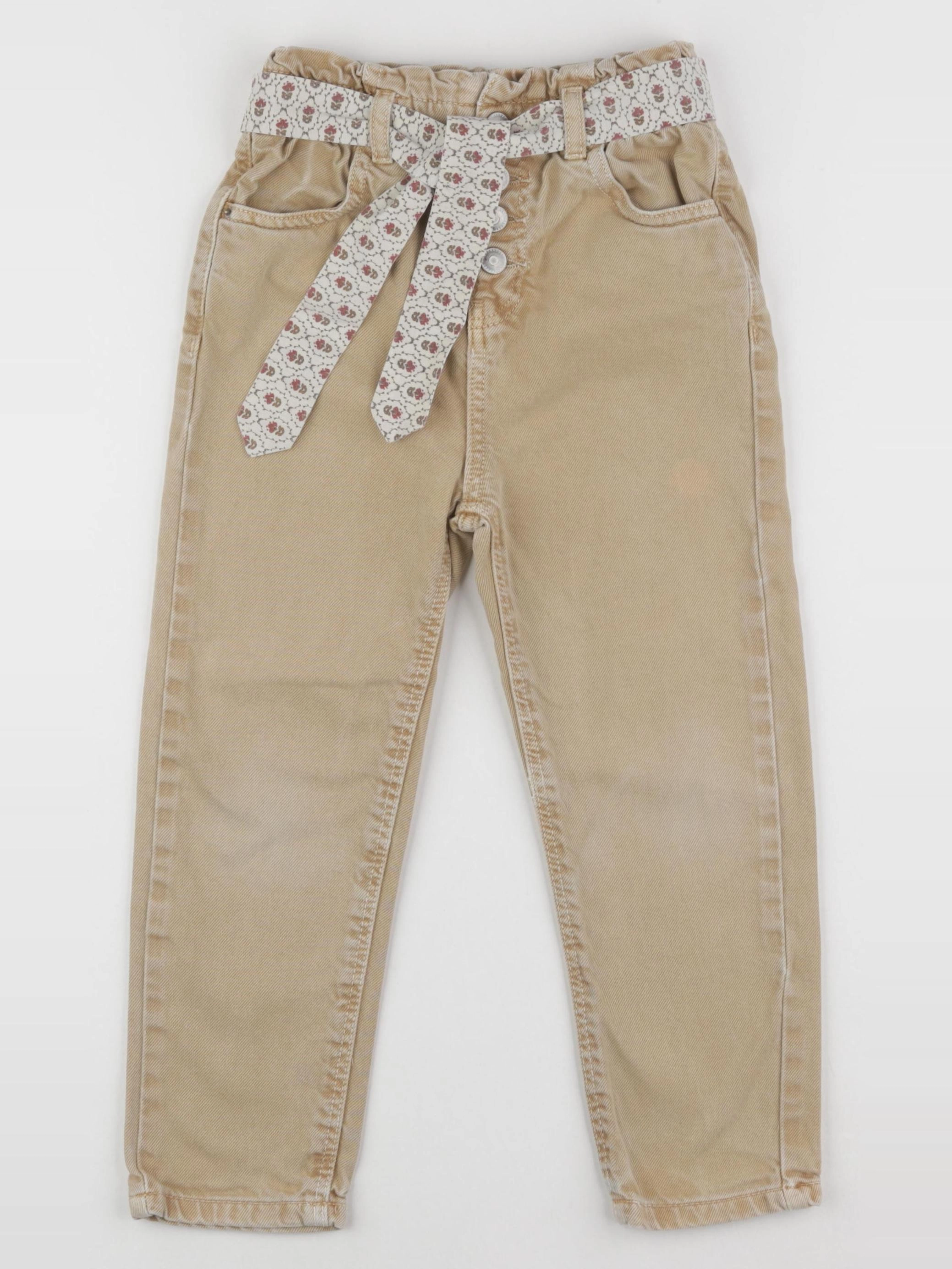 Vertbaudet - pantalon beige - 6 ans