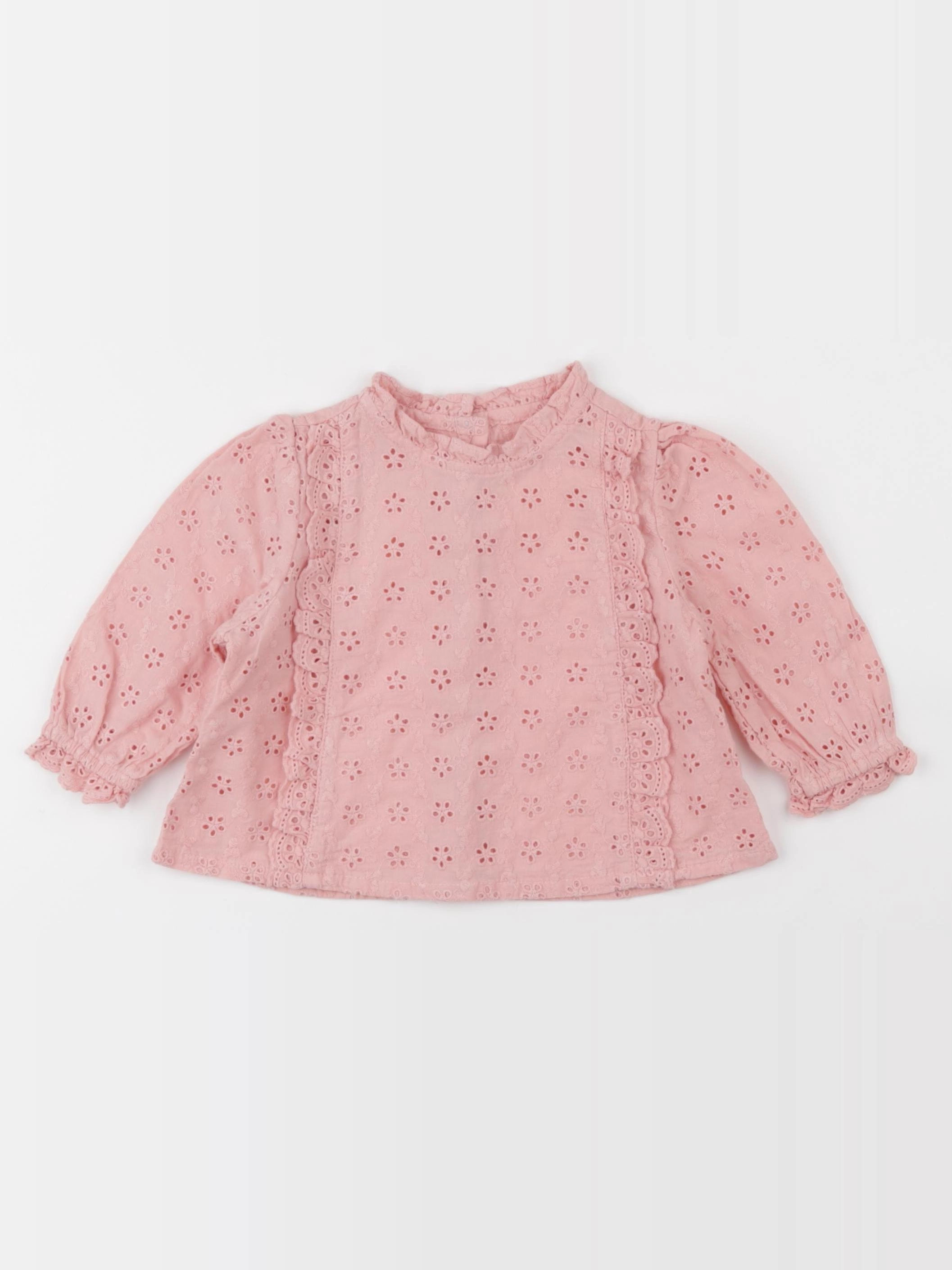 Vertbaudet - blouse rose - 12 mois