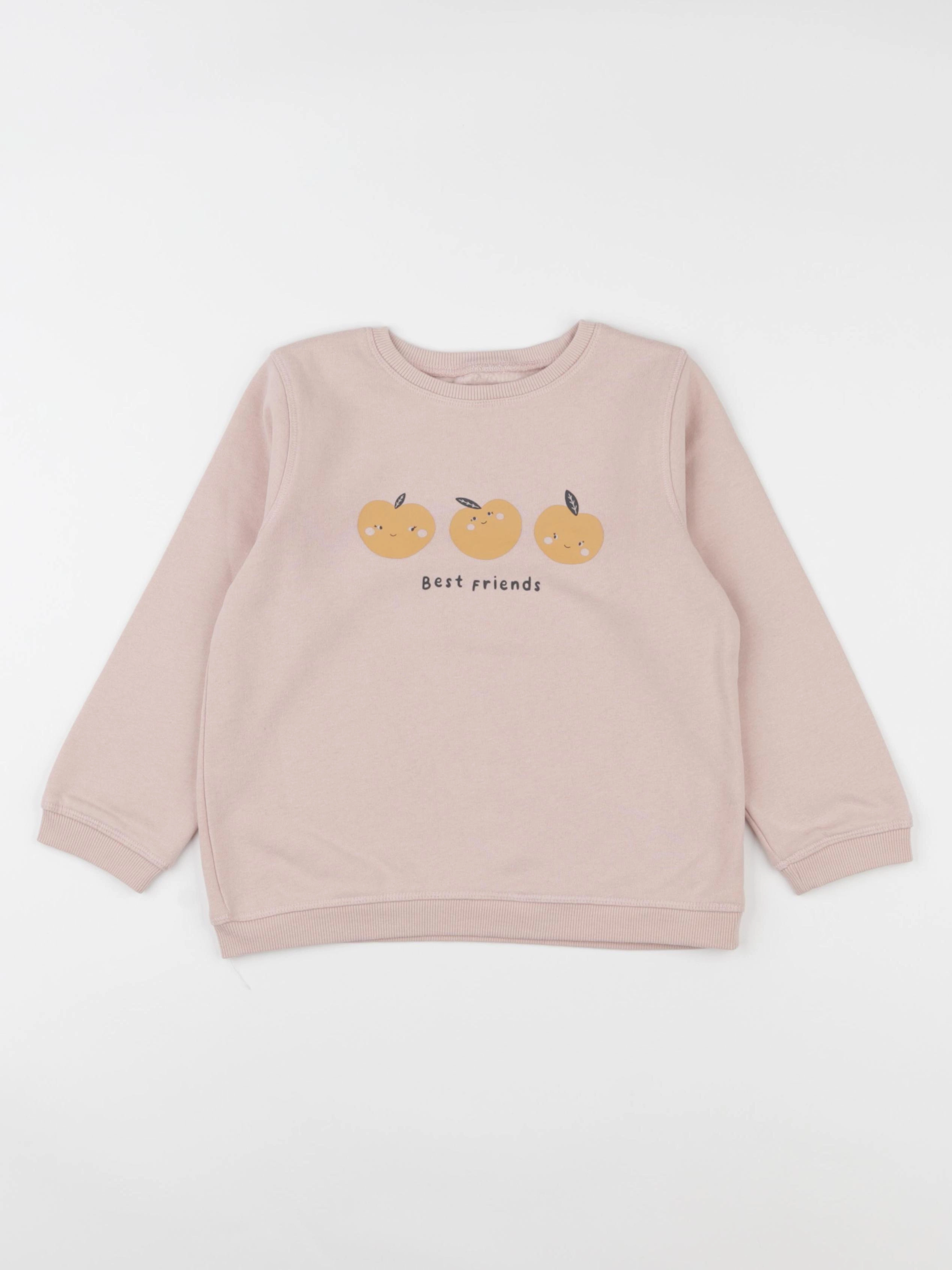 Vertbaudet - sweat rose - 6 ans