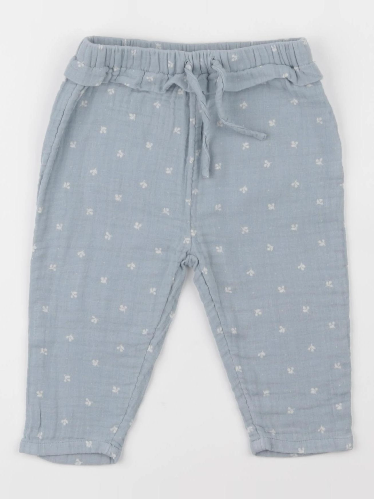 Vertbaudet - pantalon bleu - 12 mois