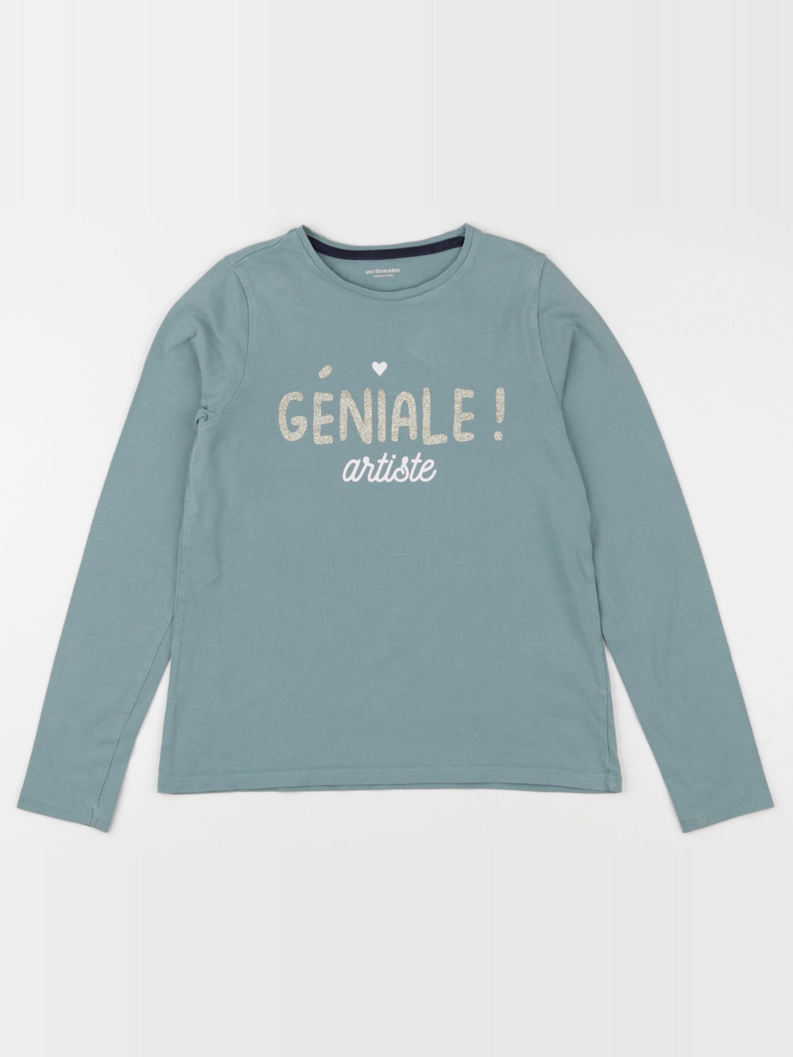 Vertbaudet - tee-shirt bleu - 10 ans