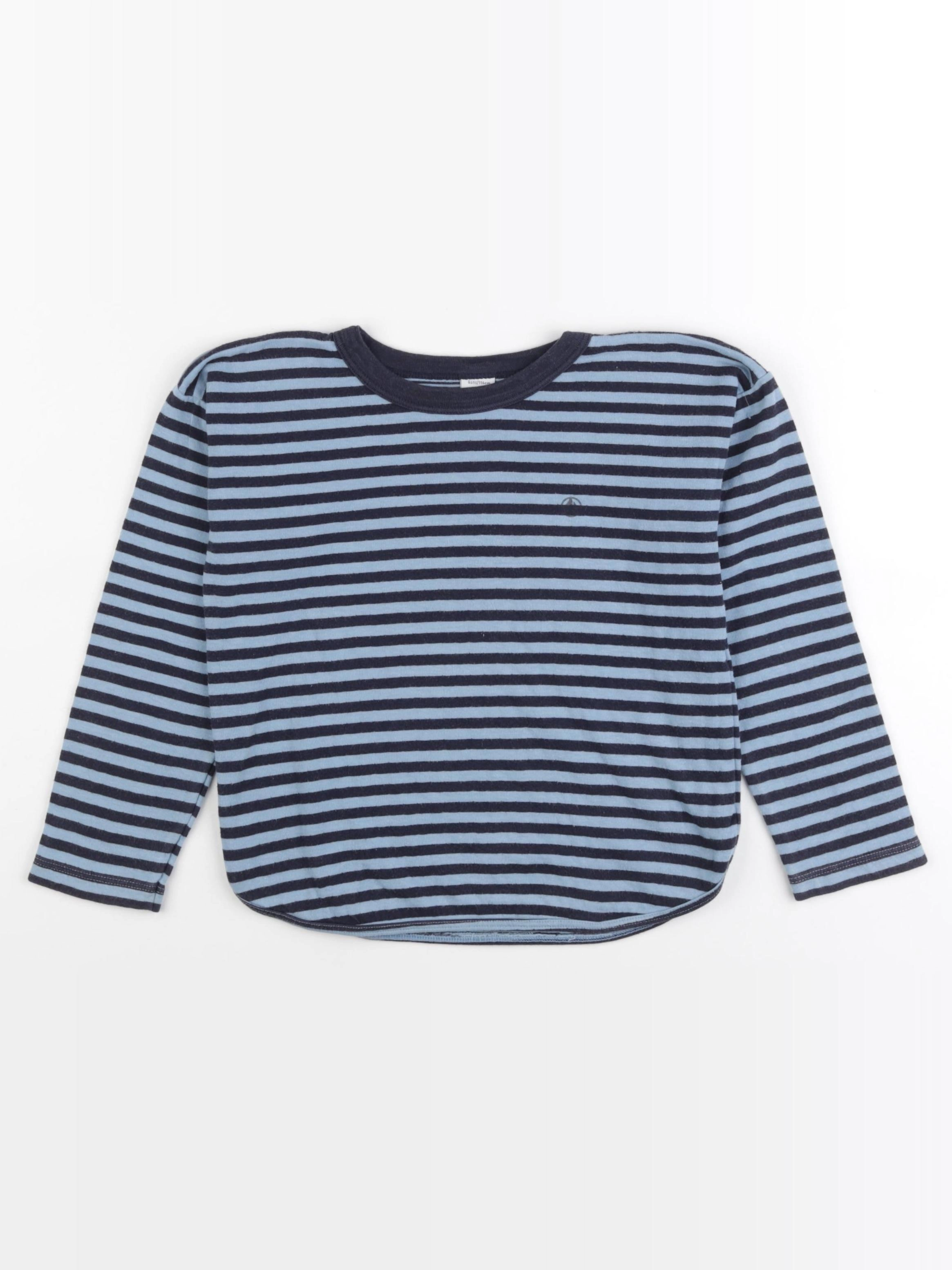 Petit Bateau - tee-shirt bleu - 6 ans