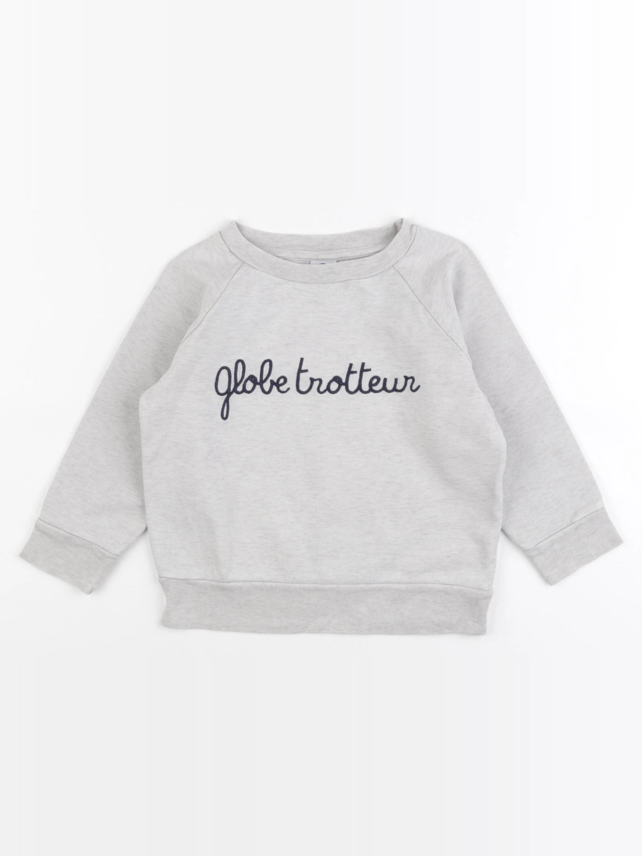 Petit Bateau - sweat gris - 3 ans