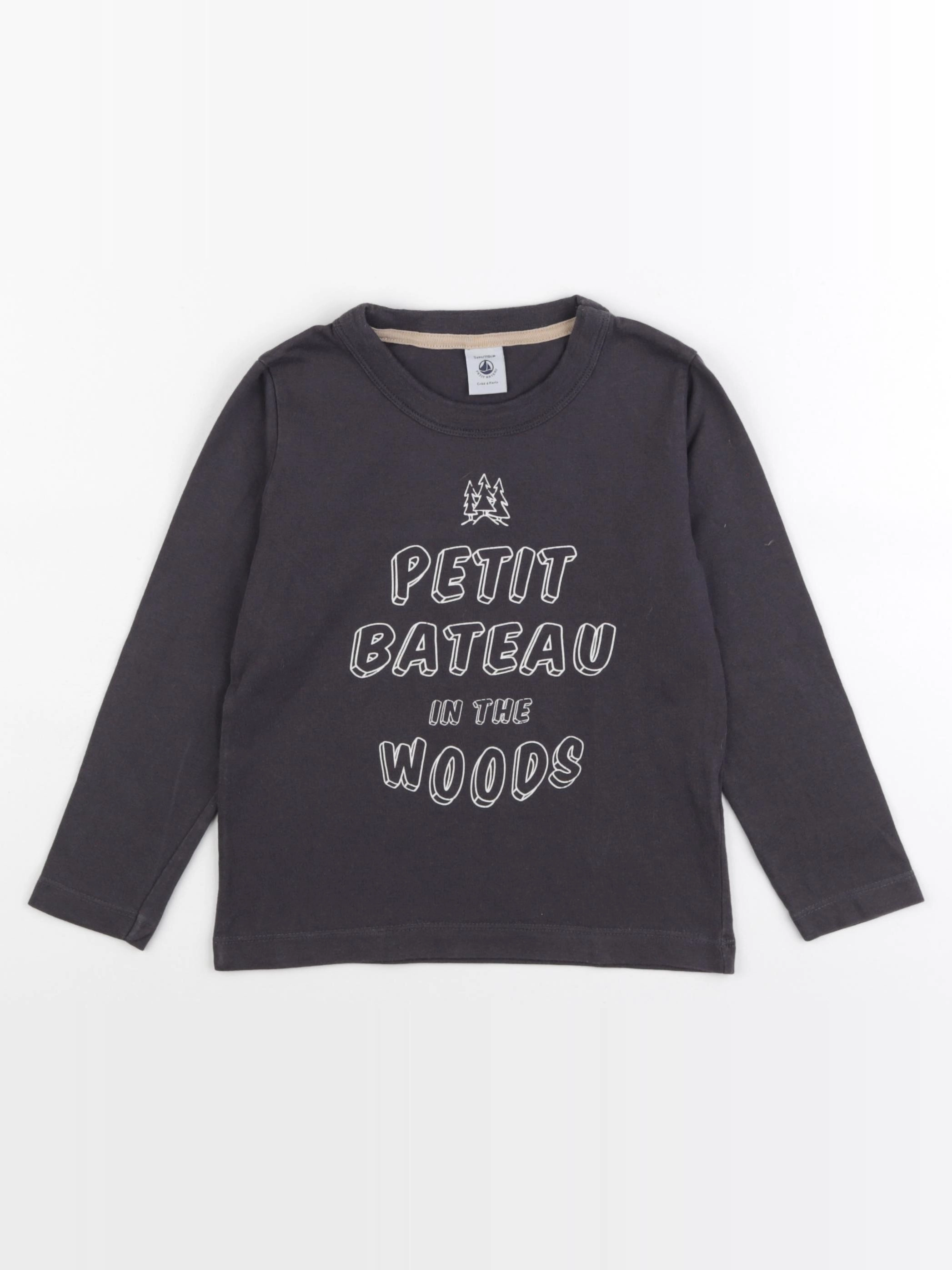 Petit Bateau - tee-shirt marron - 5 ans