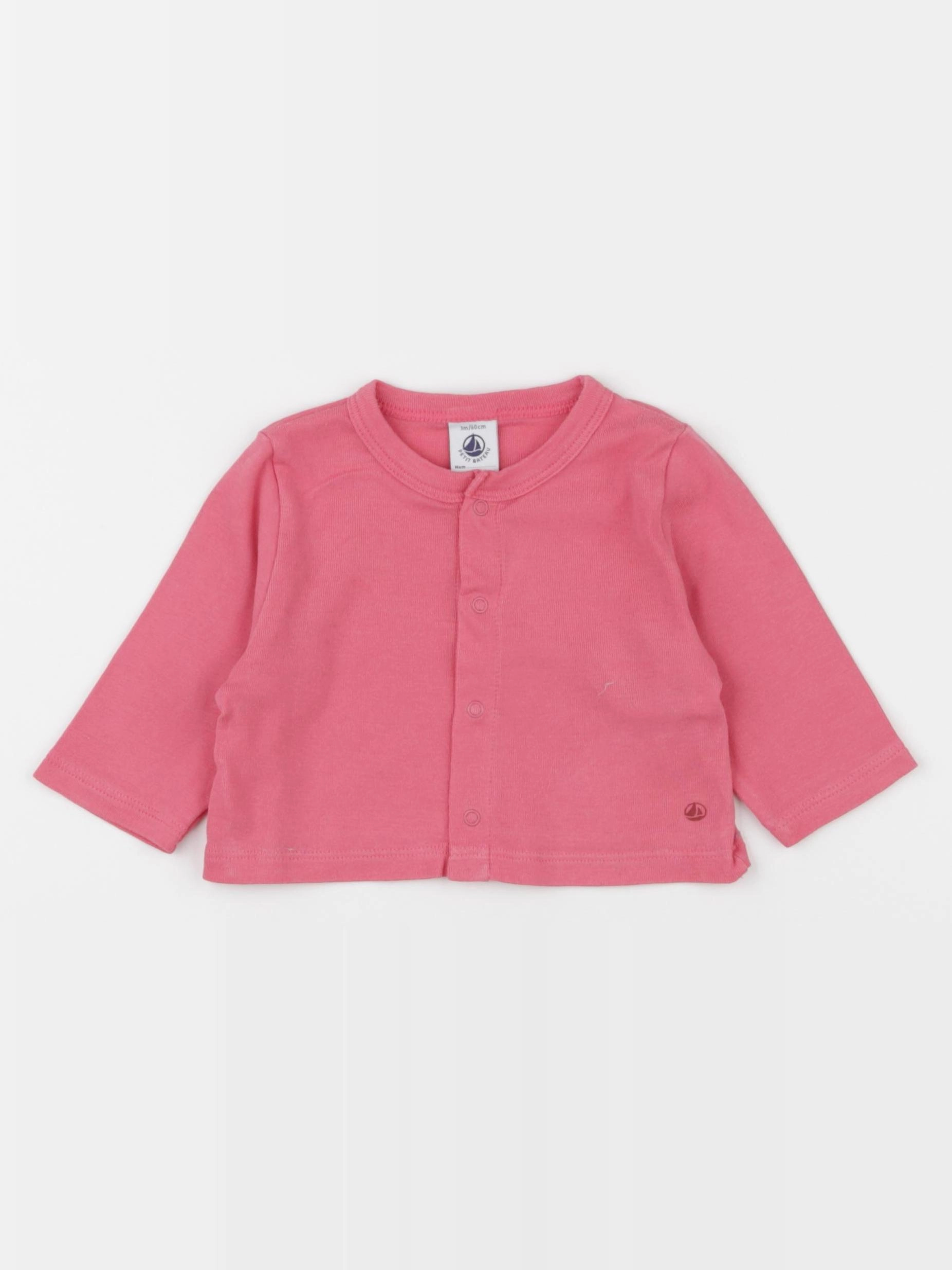 Petit Bateau - tee-shirt rose - 3 mois