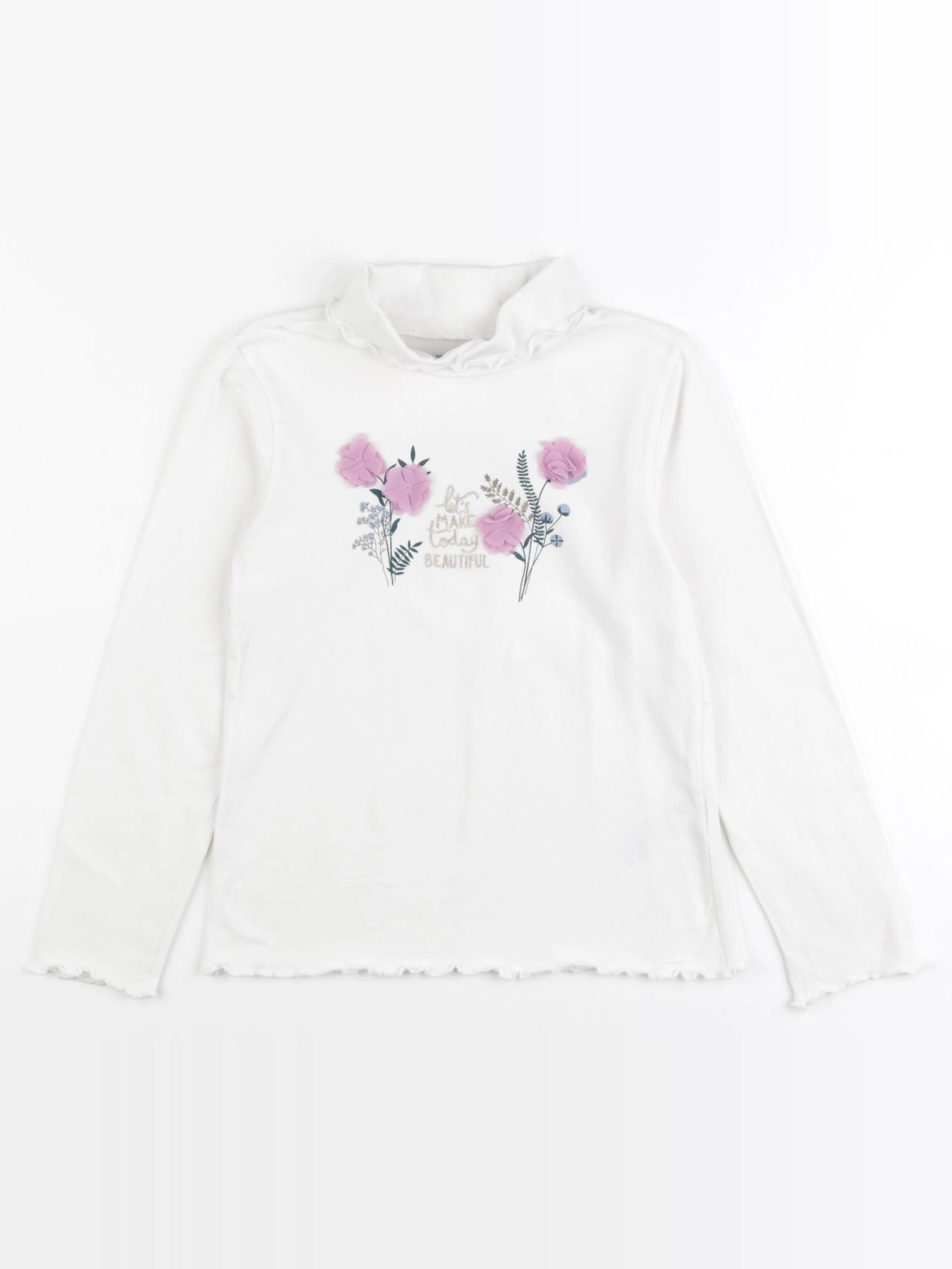 Vertbaudet - sous-pull blanc - 8 ans