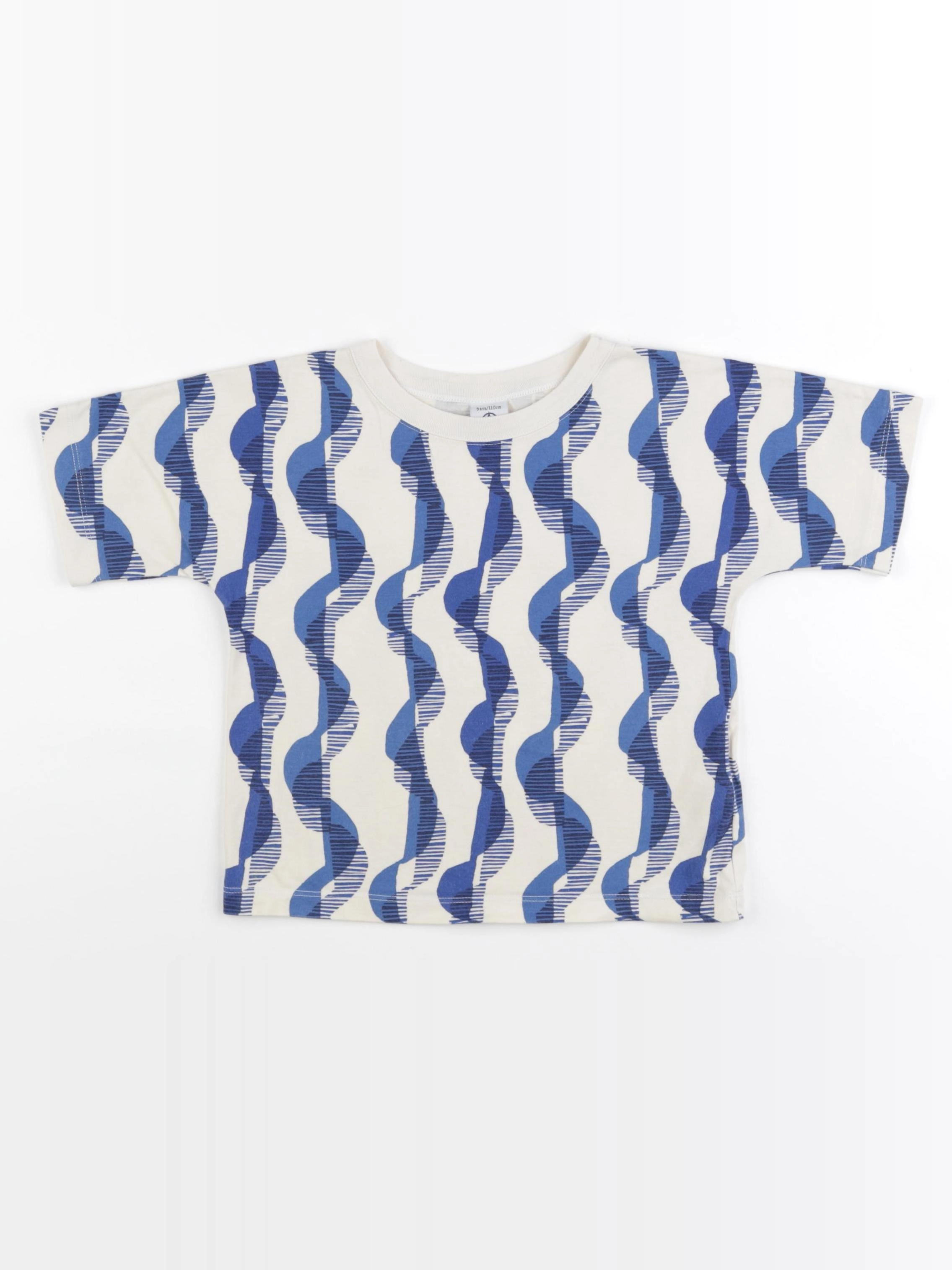 Petit Bateau - tee-shirt bleu - 5 ans