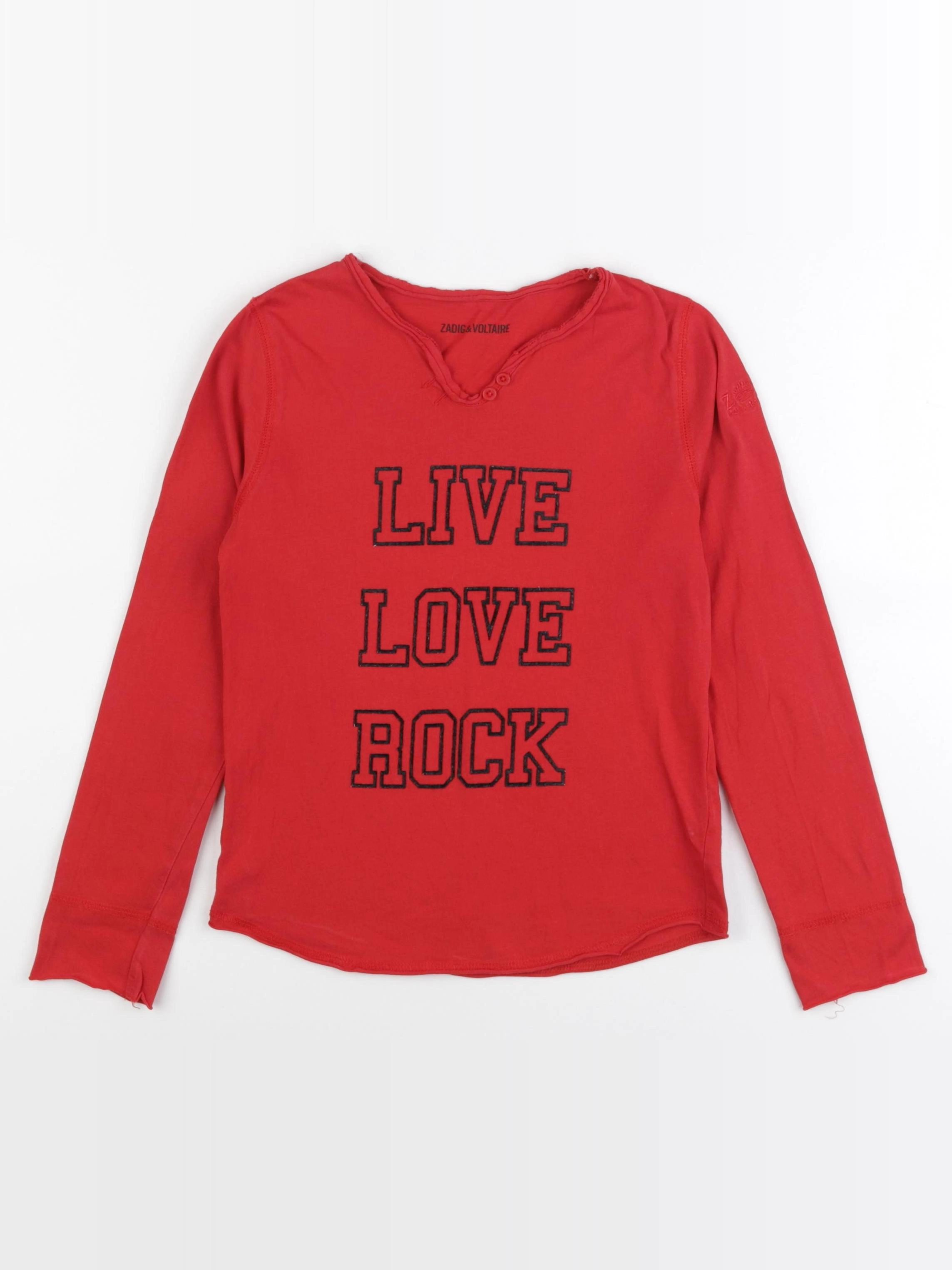 Zadig & Voltaire - tee-shirt rouge - 8 ans