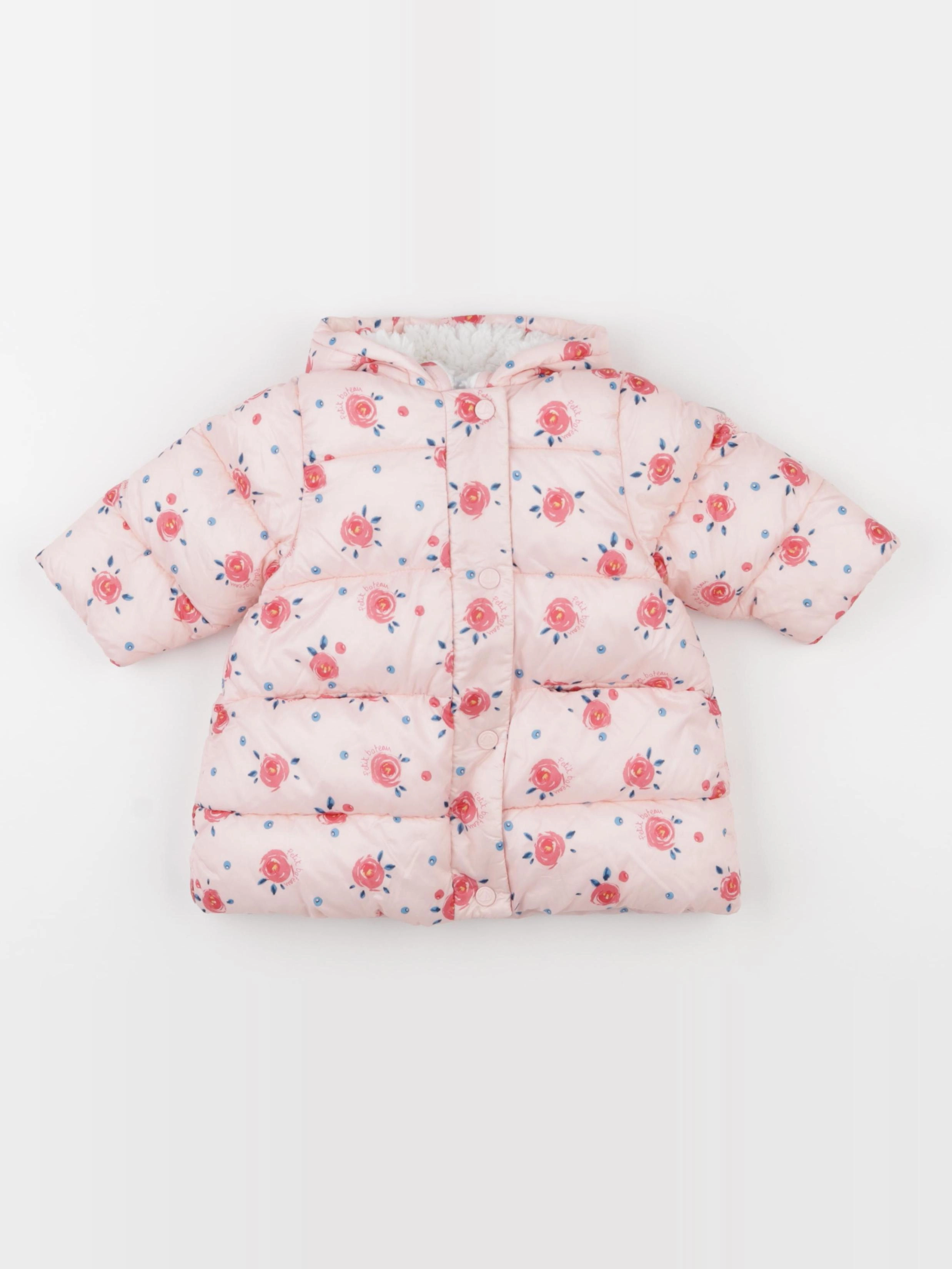 Petit Bateau - doudoune rose - 6 mois