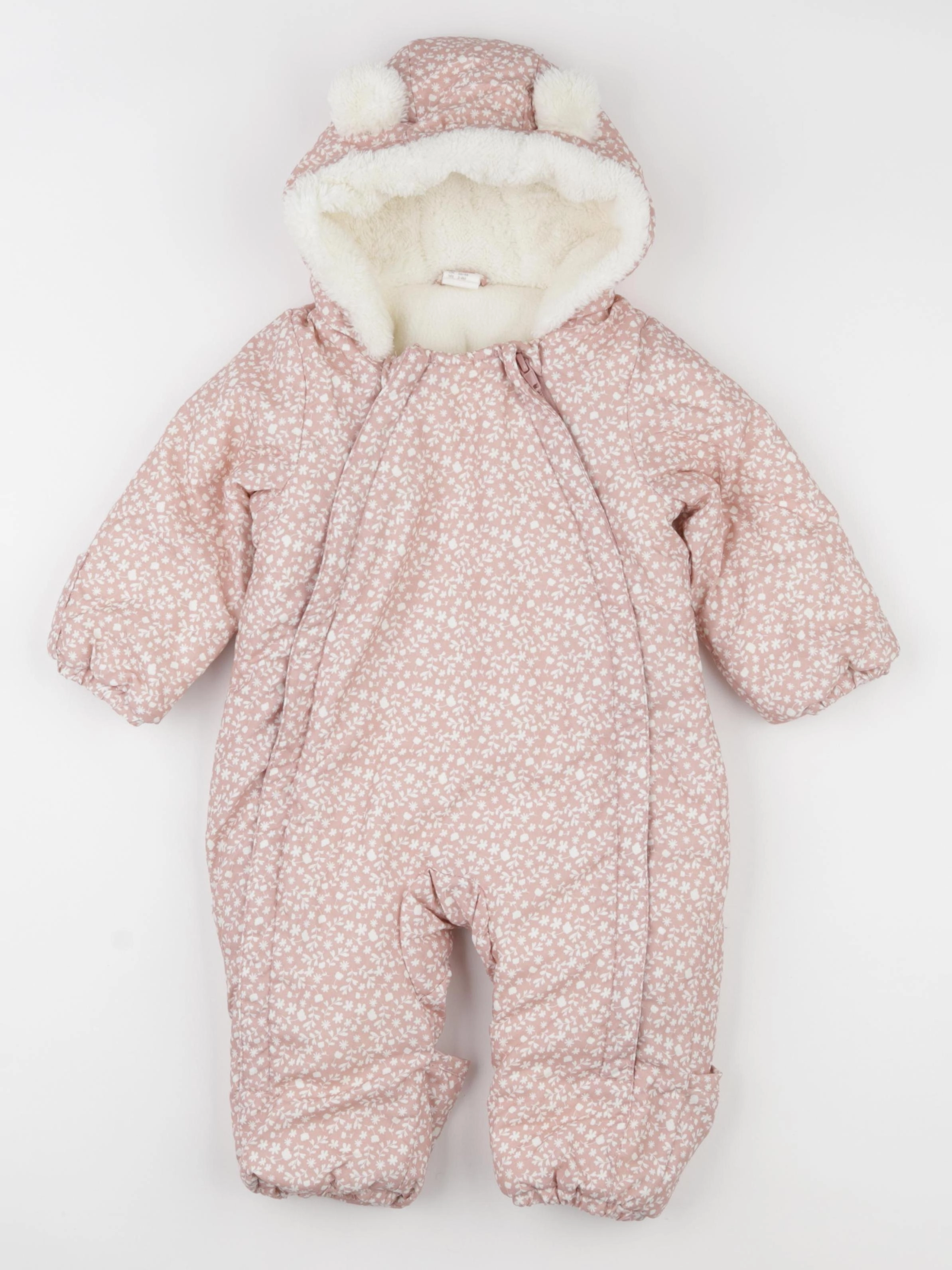 H&M - combi-pilote rose - 2/4 mois