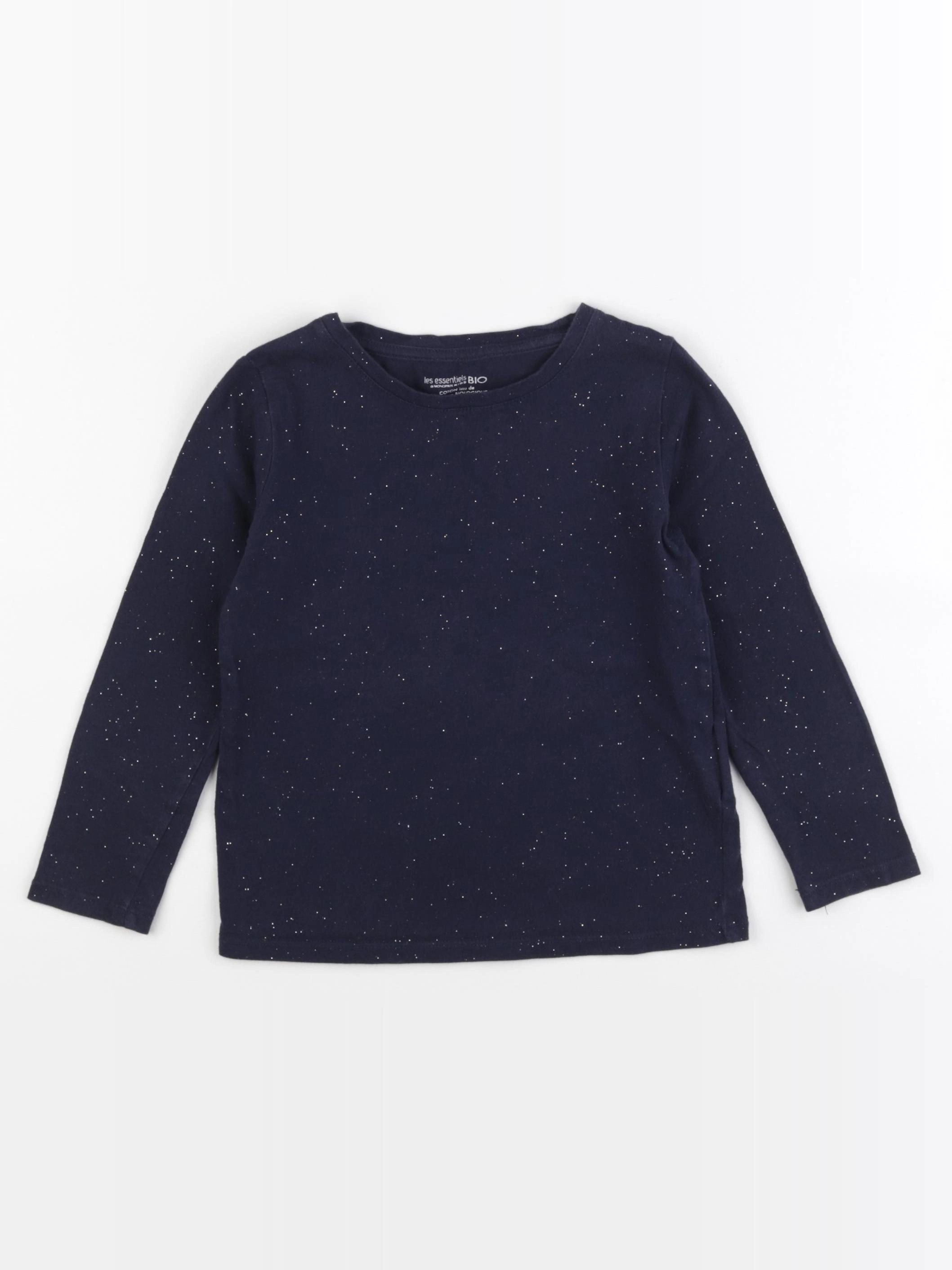 Monoprix - tee-shirt bleu, argent - 5 ans