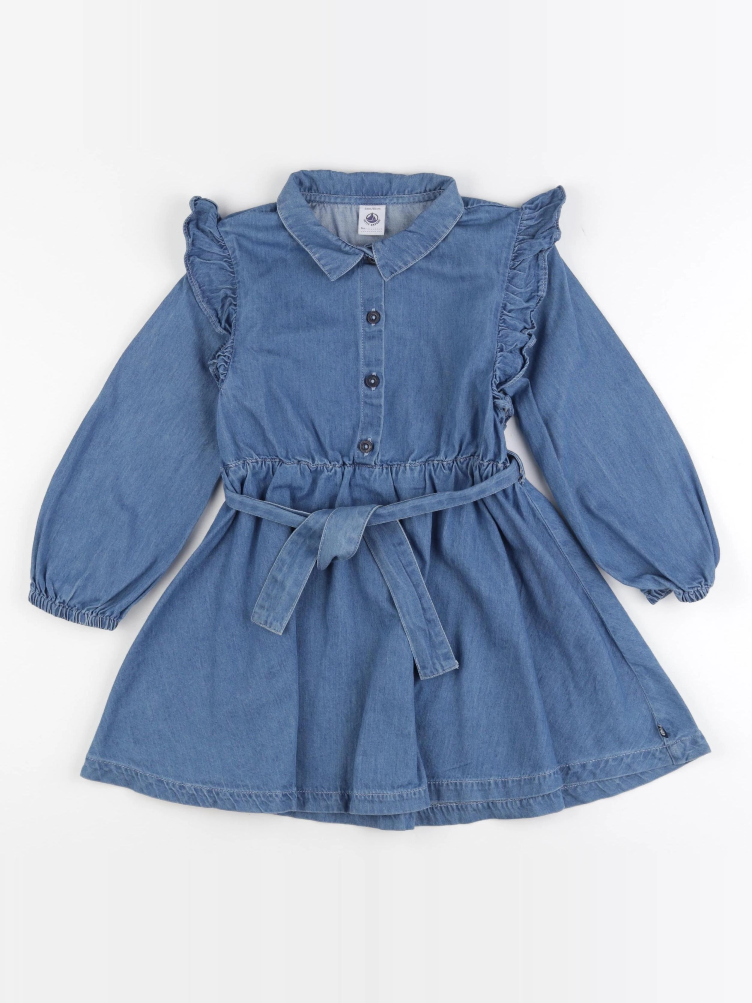 Petit Bateau - robe bleu - 6 ans