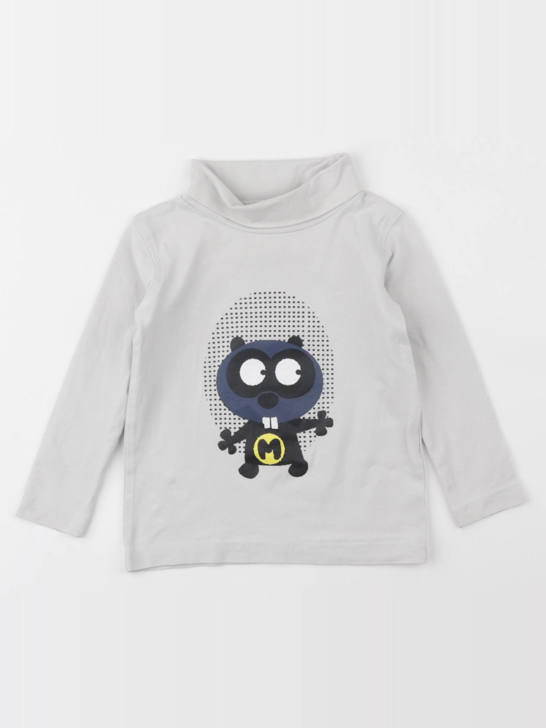 Vertbaudet - sous-pull imprimé au dos gris - 2 ans