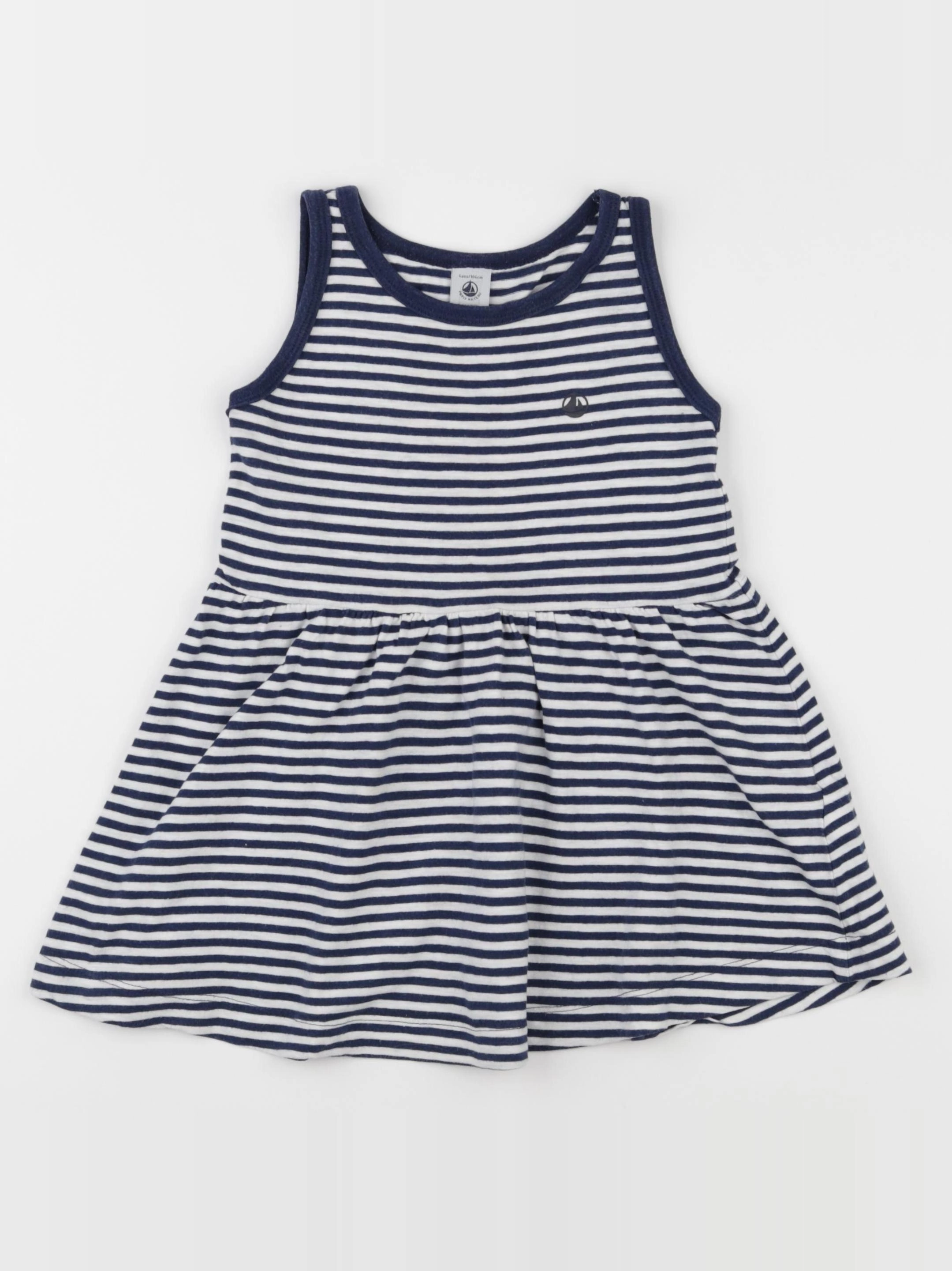 Petit Bateau - robe bleu - 4 ans