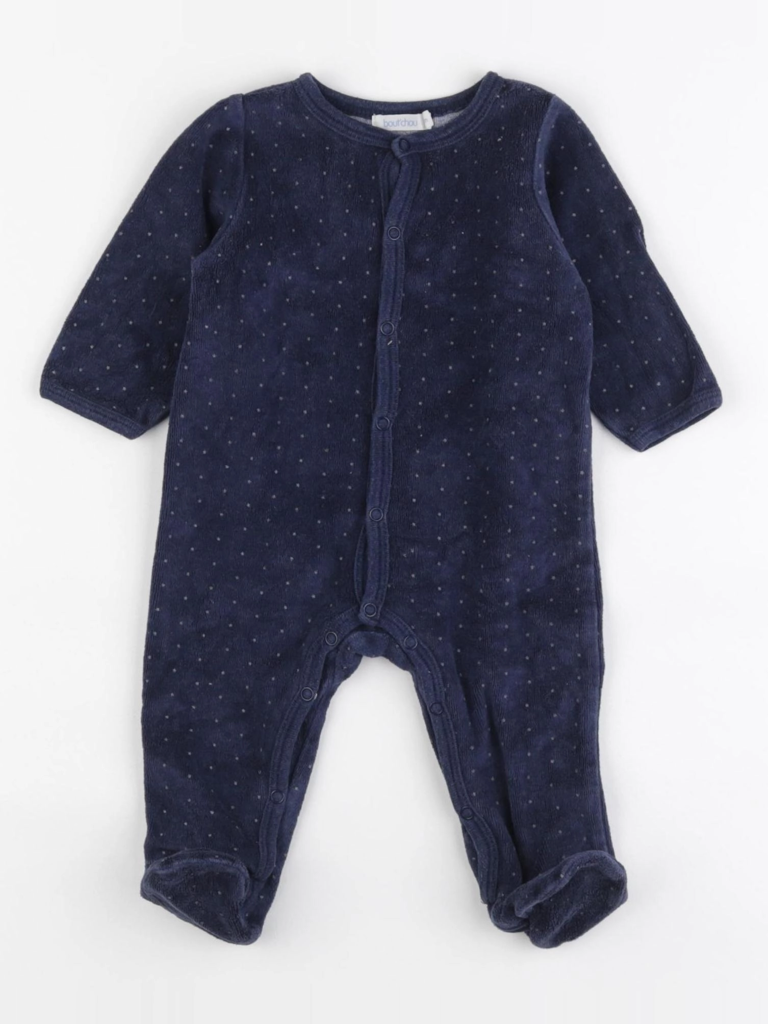 Boutchou - pyjama velours bleu - 3 mois