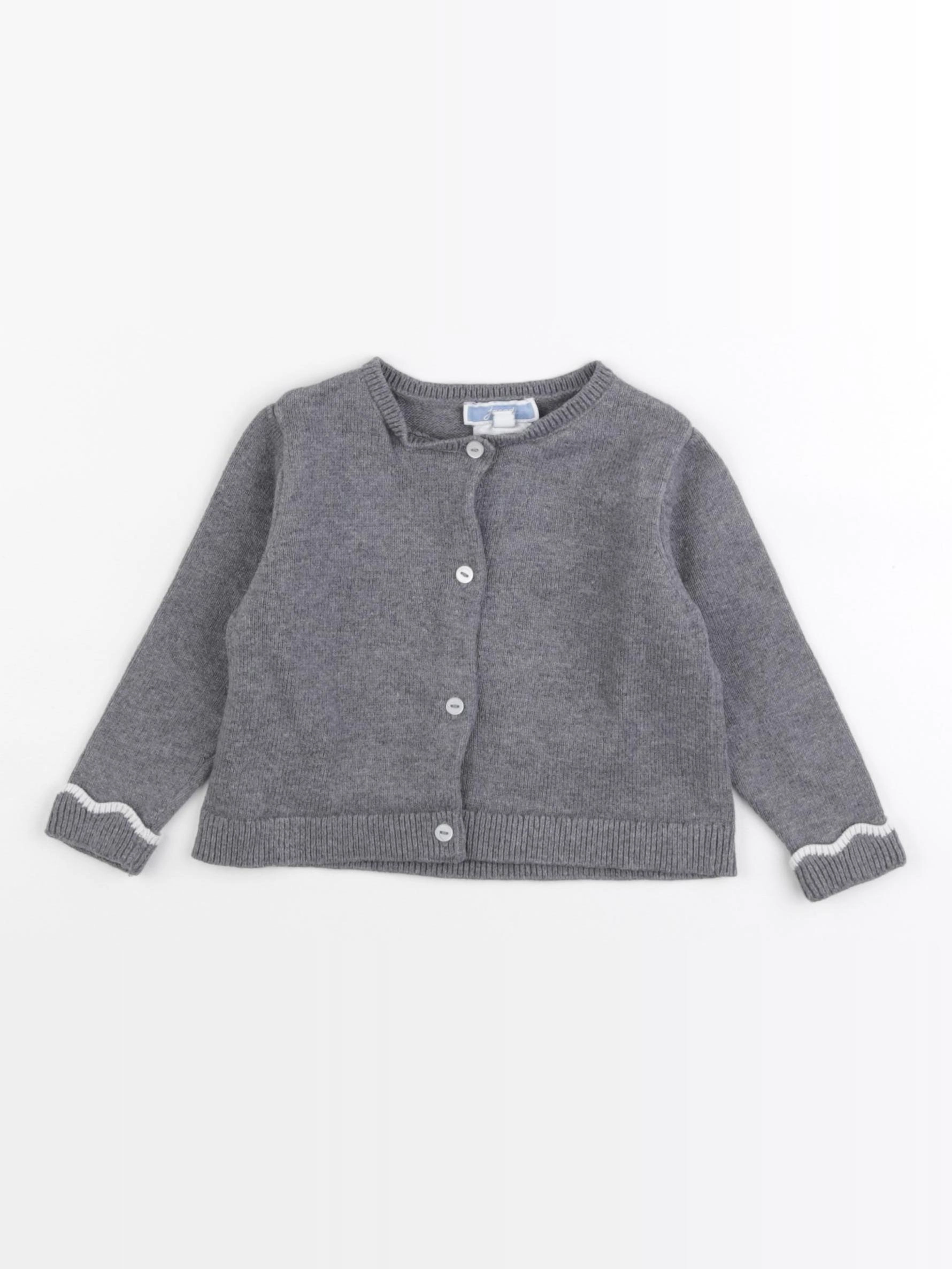 Jacadi - gilet gris - 12 mois