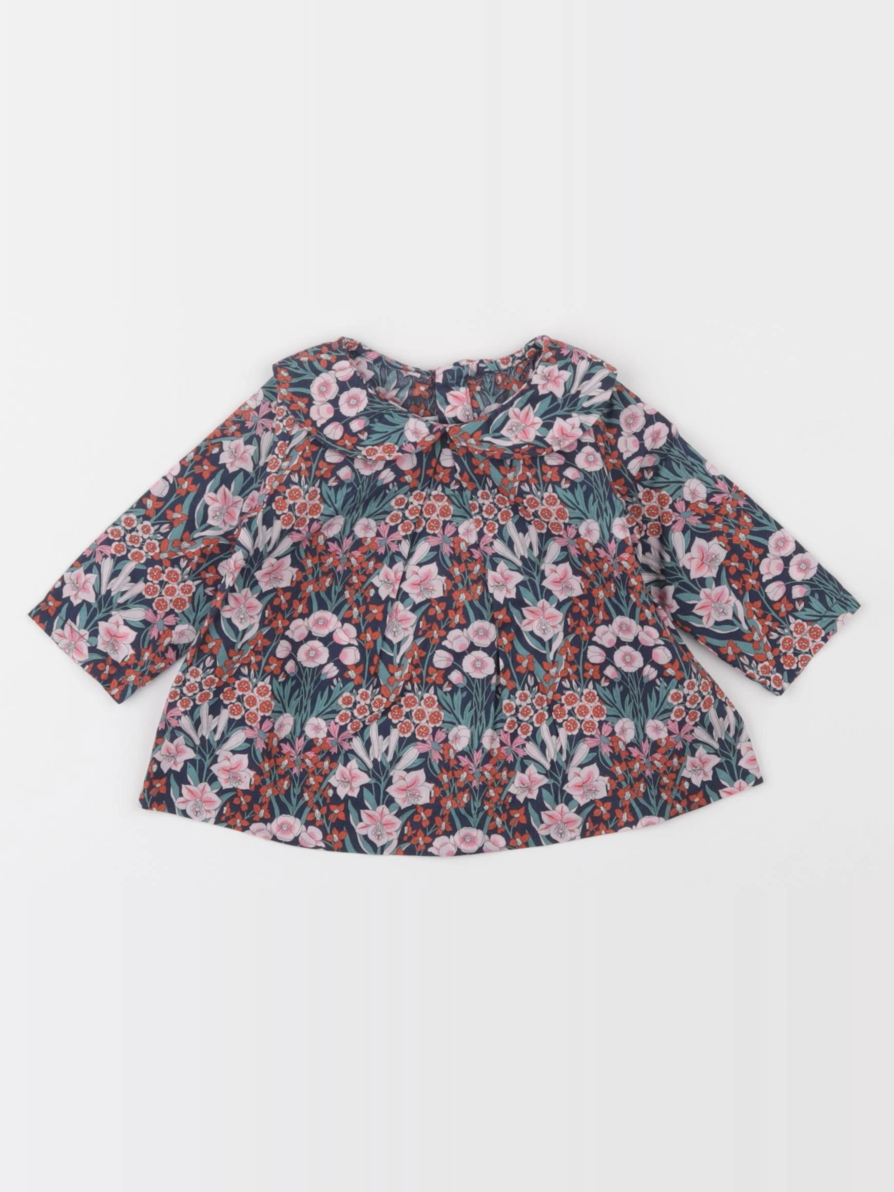 Jacadi - blouse liberty bleu - 1 mois