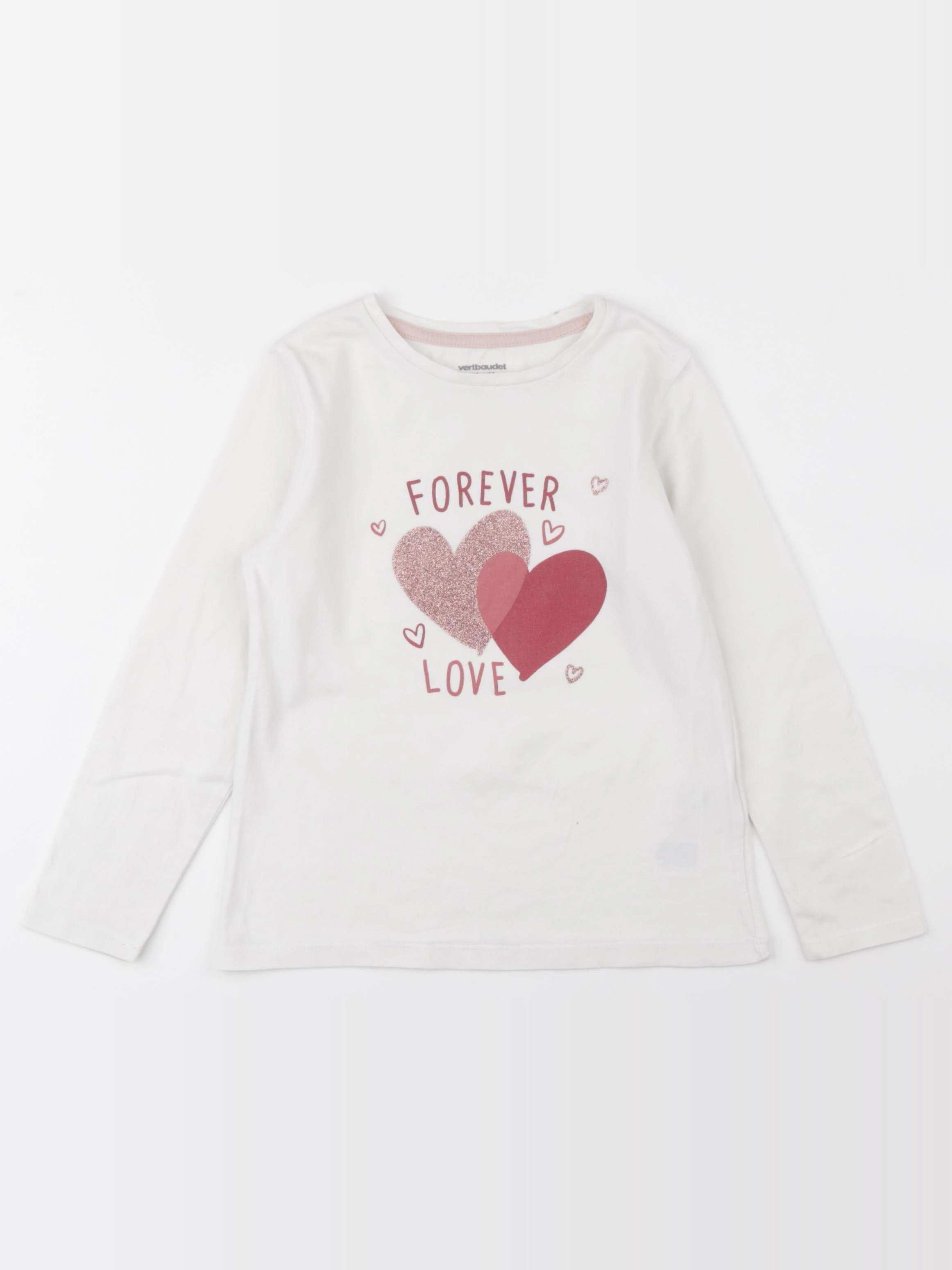 Vertbaudet - tee-shirt blanc - 6 ans