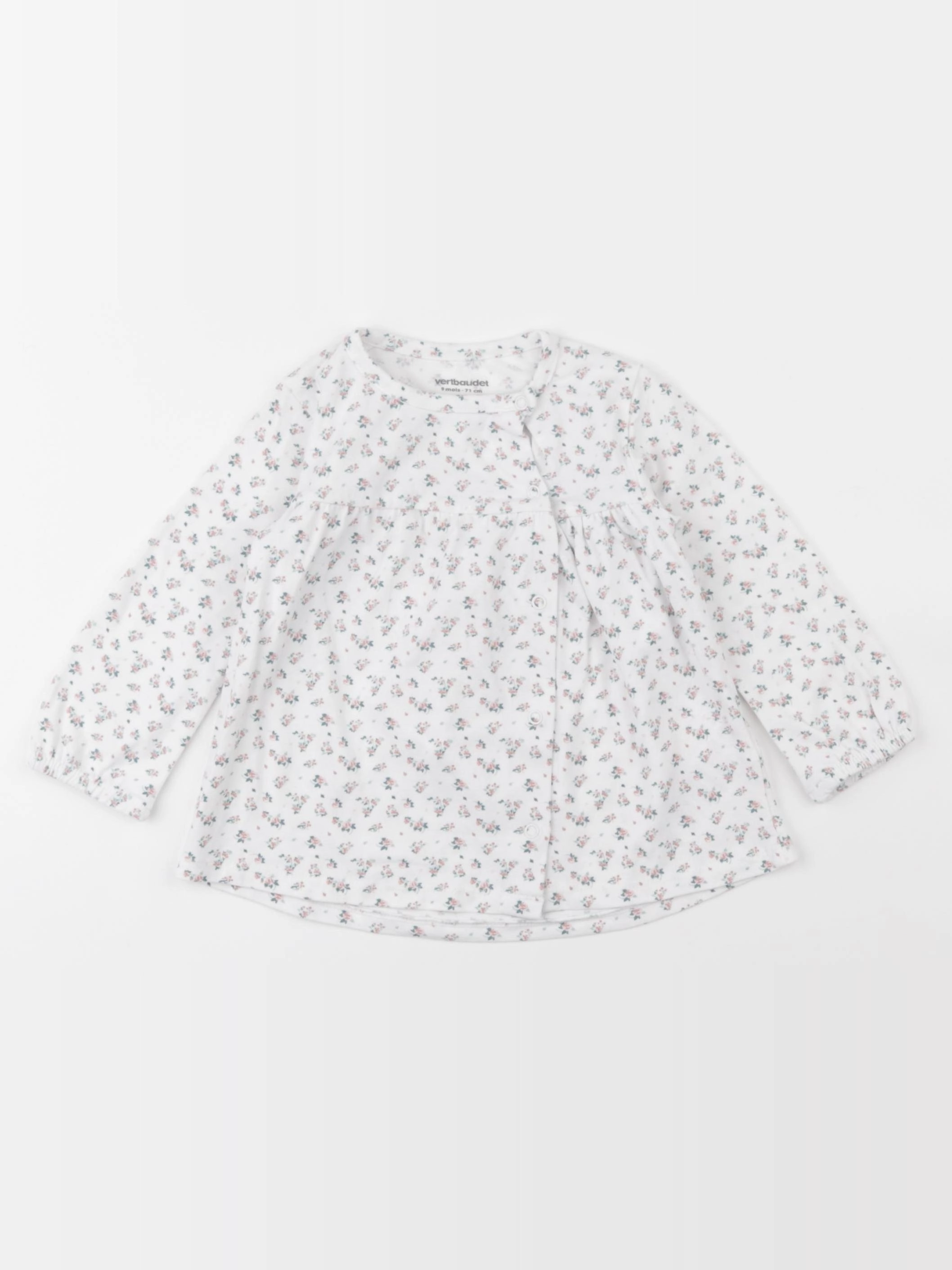 Vertbaudet - tee-shirt blanc - 9 mois