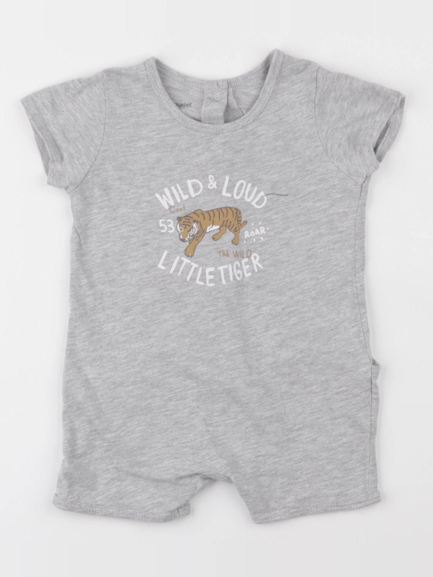 Vertbaudet - pyjama coton gris - 6 mois